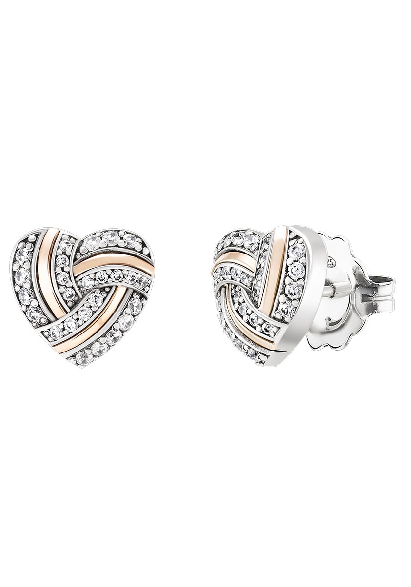 TASHI Paar Ohrstecker »SPARKLING HEART, MT.TN.0118.0007«, (inkl. Schmuckbox), mit Zirkonia...