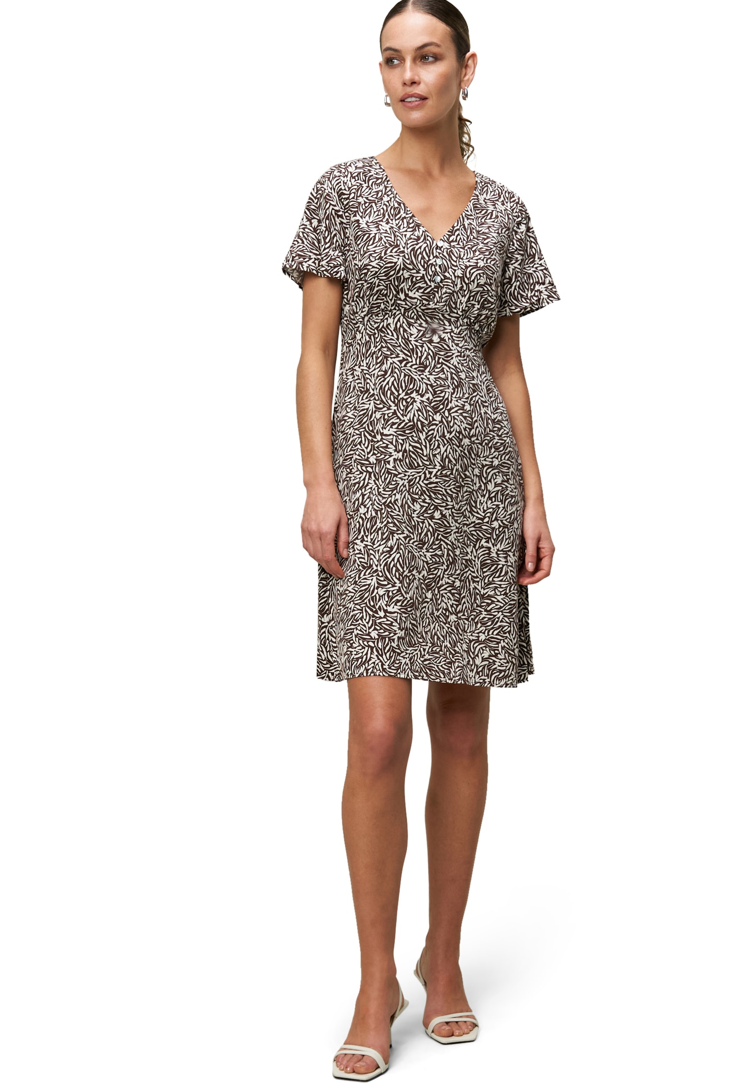 Zero Sommerkleid »zero Sommerkleid Allover-Muster«, Knopfleiste