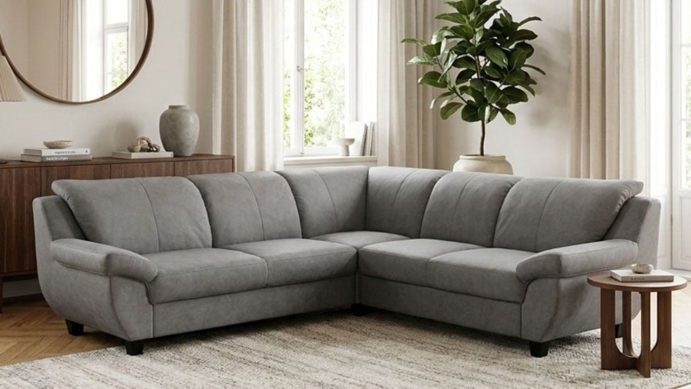 OTTO home "Sillkeborg 251 x 251 cm, formschönes Sofa mit dunklen Füßen" aus haustierfreundlichem Pet Friendly Bezug