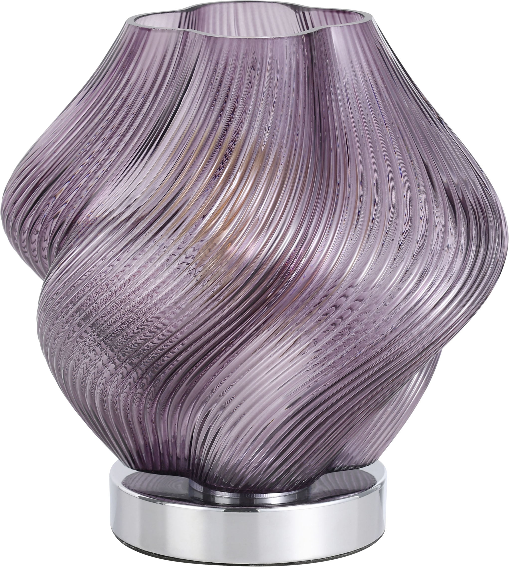EGLO LED Tischleuchte »VICENNE« E27 1 Stk. Tischleuchte, Lampe, Schlafzimmer, chrom Glas, H:23 cm, Ø 22 cm