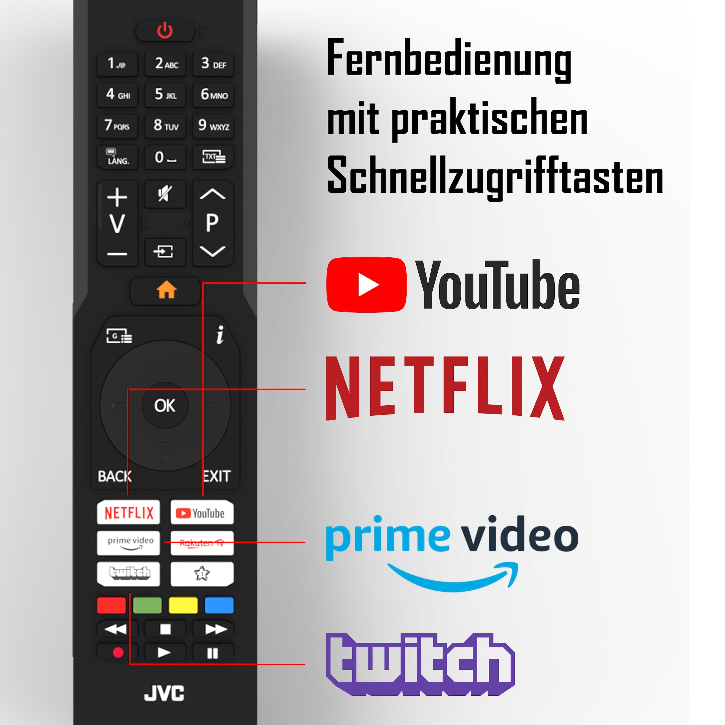 JVC LED-Fernseher »LT-65VU6355«, 4K Ultra HD, Smart-TV