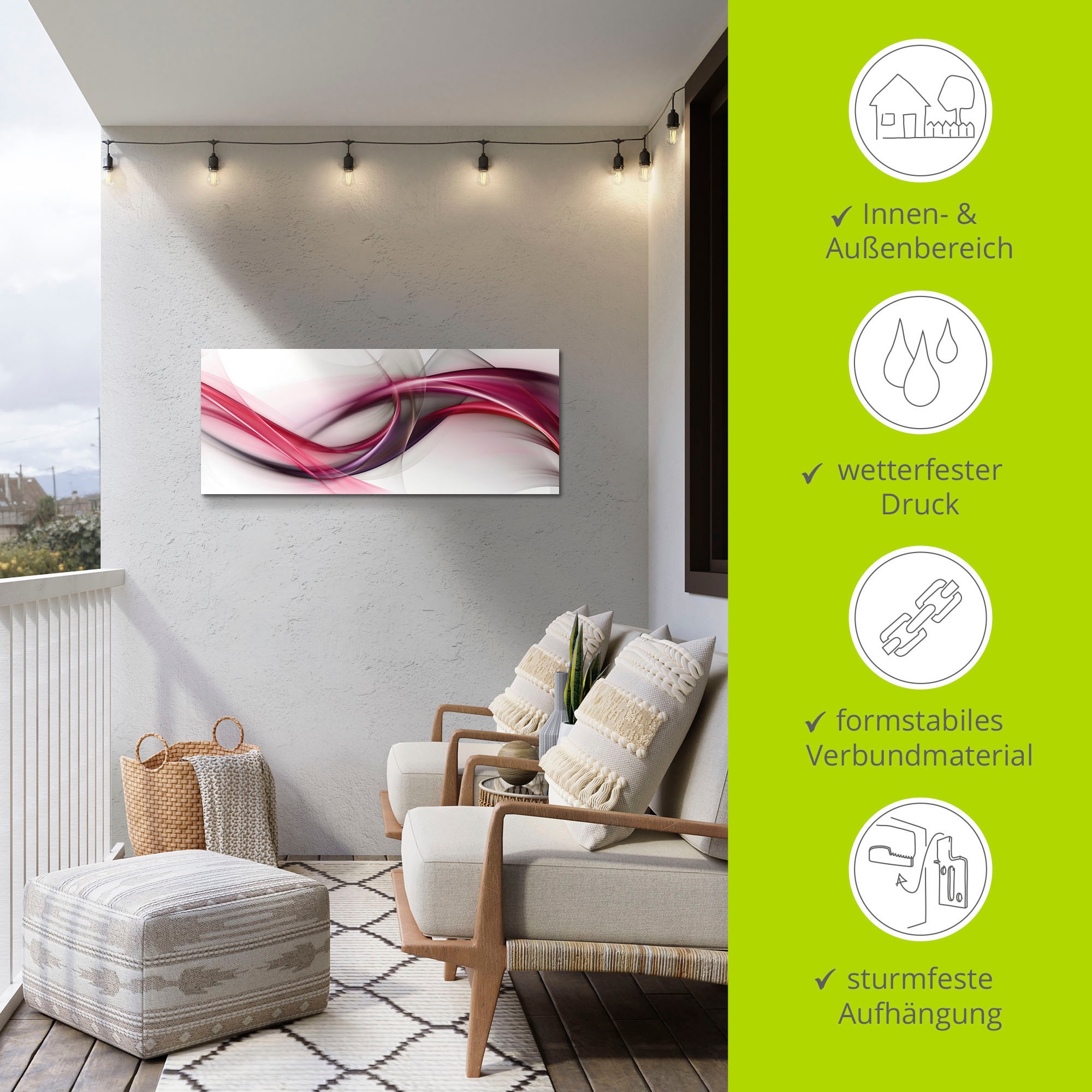 Artland Wandbild »Ideen«, Muster, (1 St.), als Alubild, Outdoorbild, Leinwandbild, Poster, Wandaufkleber