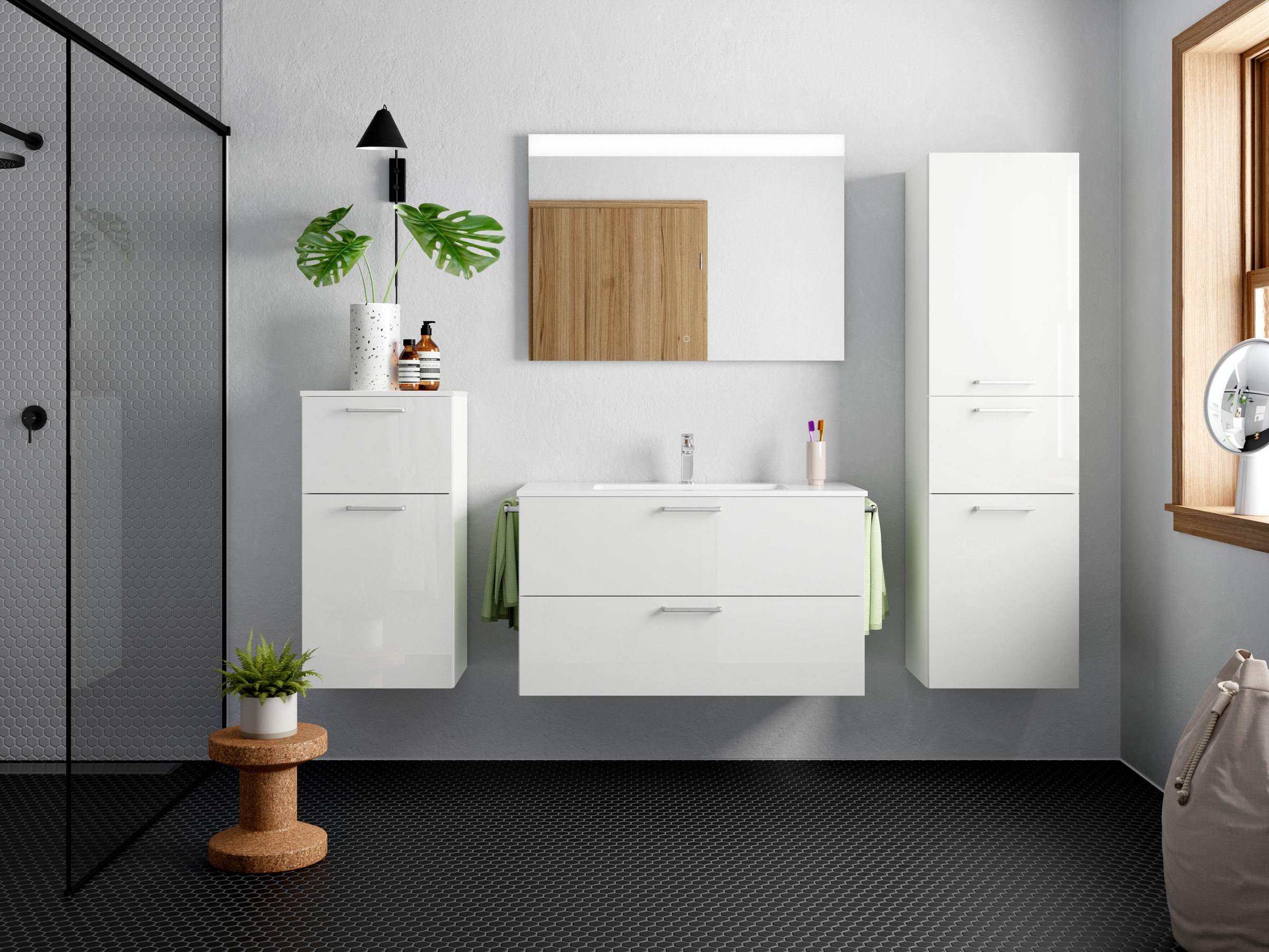 nobilia Badmöbel-Set "Tolvina" vormontiert, mit Soft-Close, 2 Stk. tlg. günstig online kaufen