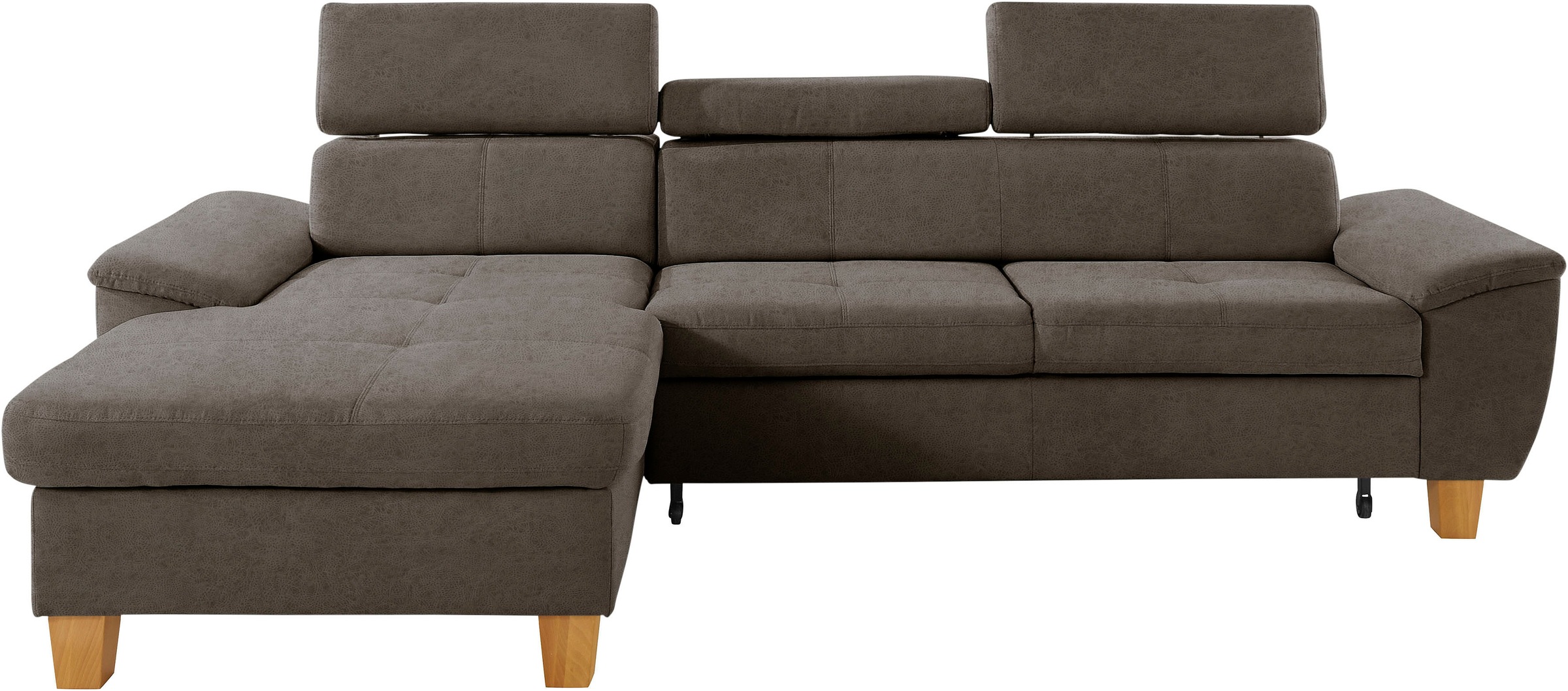 exxpo - sofa fashion Ecksofa »Enya, aufwendige Detailverarbeitung, hoher Sitzkomfort, bequem, L-Form«, inkl. Kopfteilverstellung, wahlweise mit Bettfunktion und Bettkasten