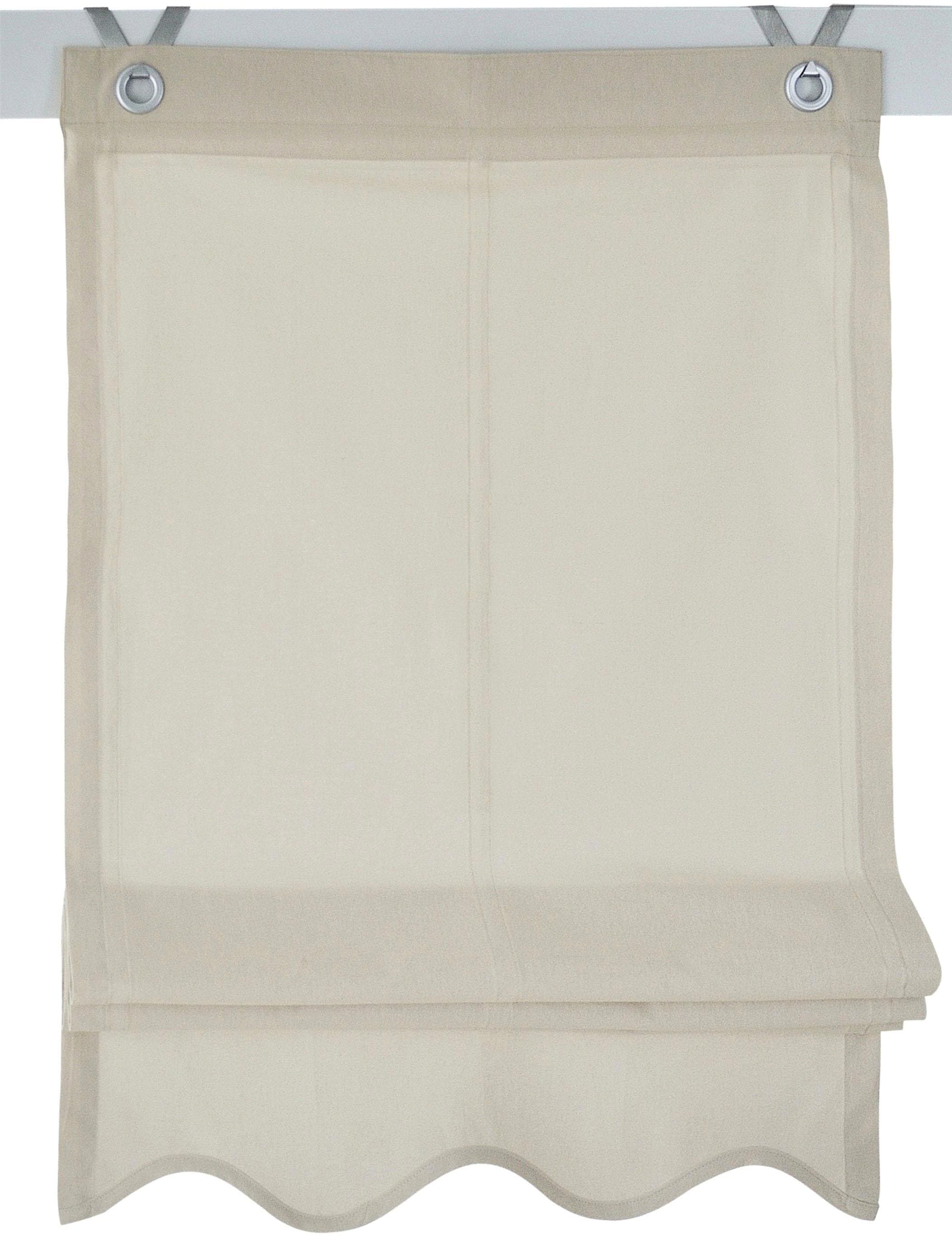 Kutti Raffrollo "Olivia" mit Hakenaufhängung ohne Bohren freihängend blickd günstig online kaufen