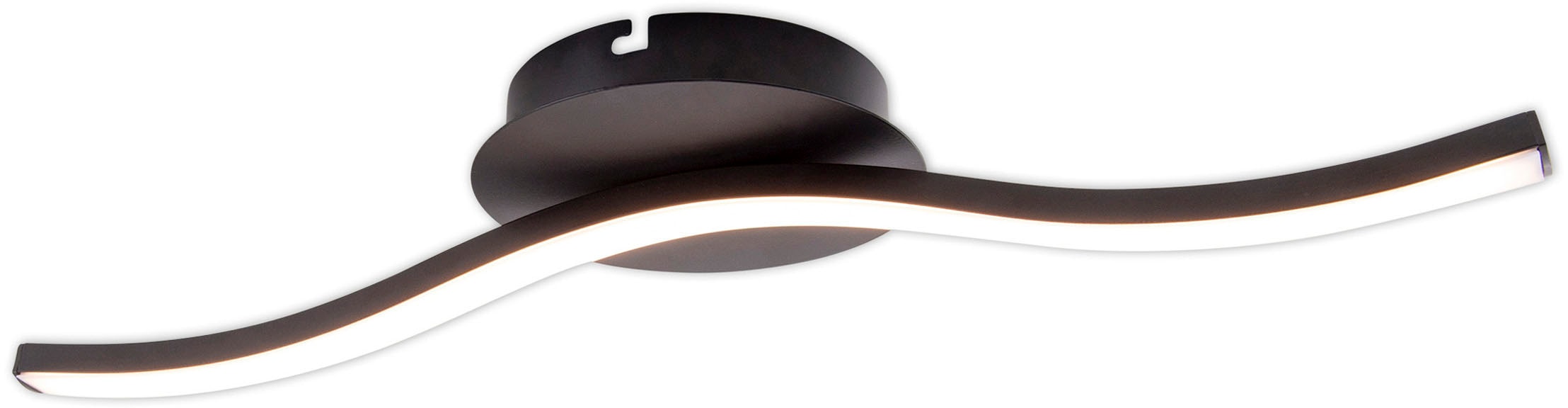 näve LED L: IP20 flammig-flammig, BAUR Wandleuchte kaufen 1 »Onda«, warmweiß, Deckenleuchte | 6W, online schwarz-matt, 45cm, Deckenlampe
