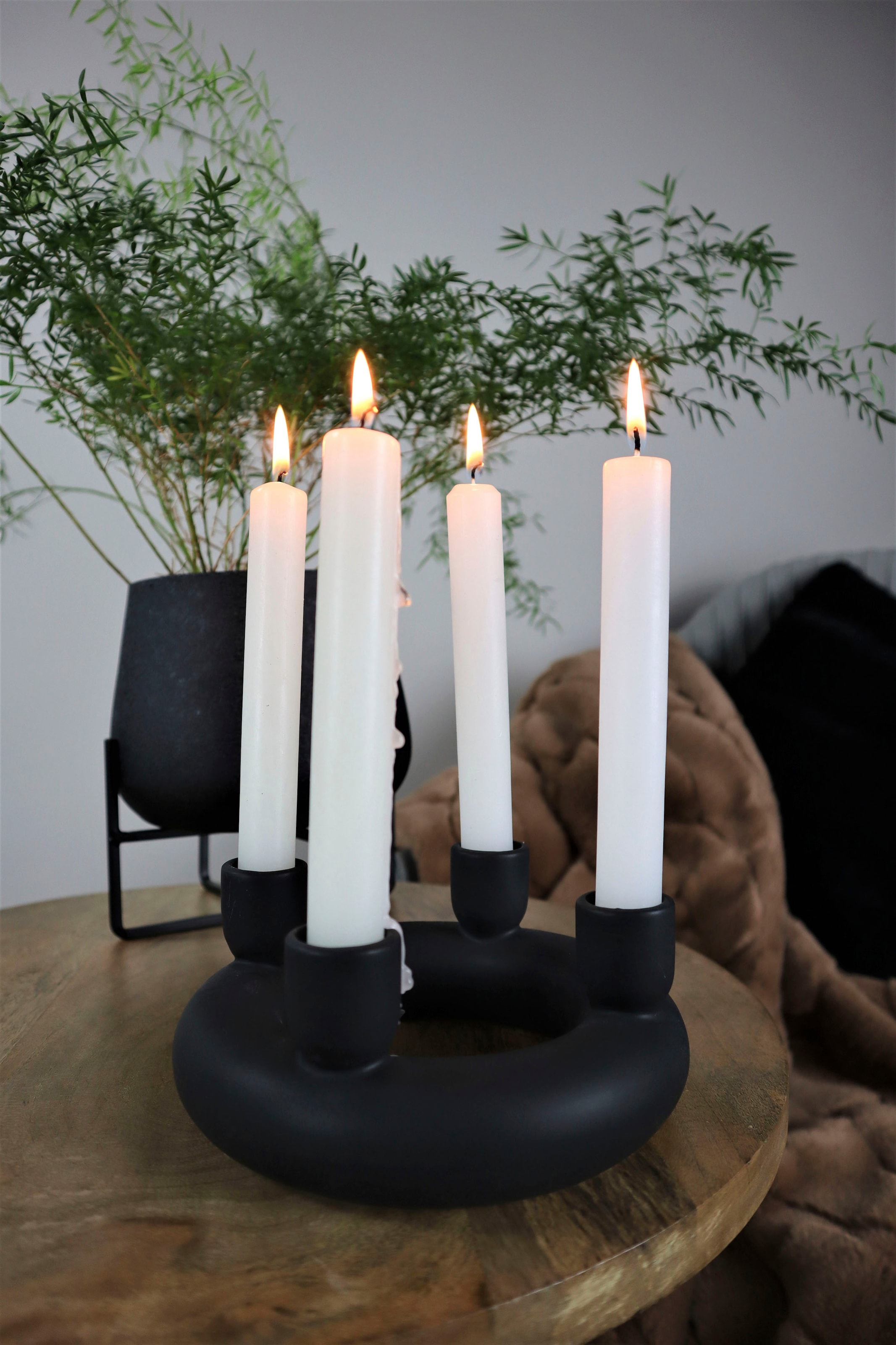 AM Design Adventsleuchter »Weihnachtsdeko aus Porzellan«, (1 St.), Stabkerzenhalter, 4 -flammig