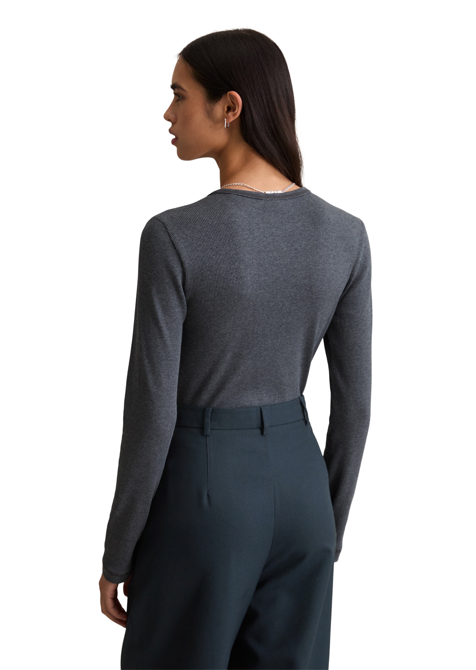 Marc O'Polo DENIM Langarmshirt »aus Rippjersey«