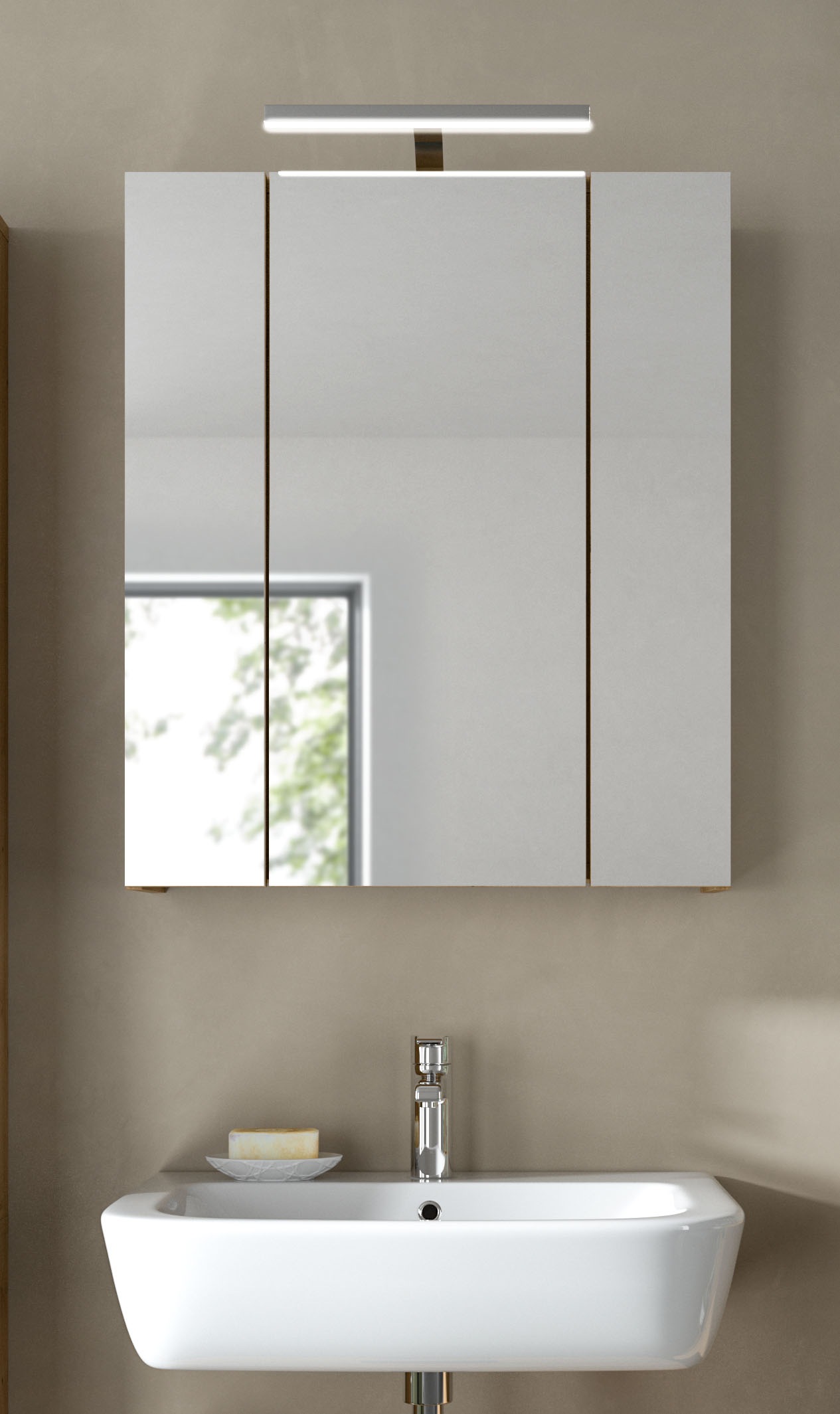 INOSIGN Spiegelschrank, (2 St.), Florenz, Spiegelschrank inkl. Beleuchtung, günstig online kaufen