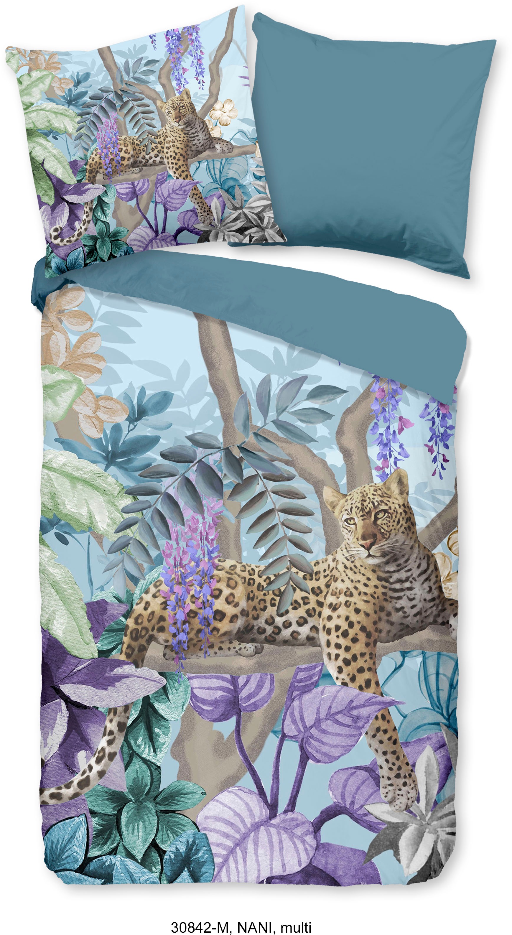 PURE luxury collection Wendebettwäsche "Nani" 2 Stk. Mikrofaser, 135x200, P günstig online kaufen