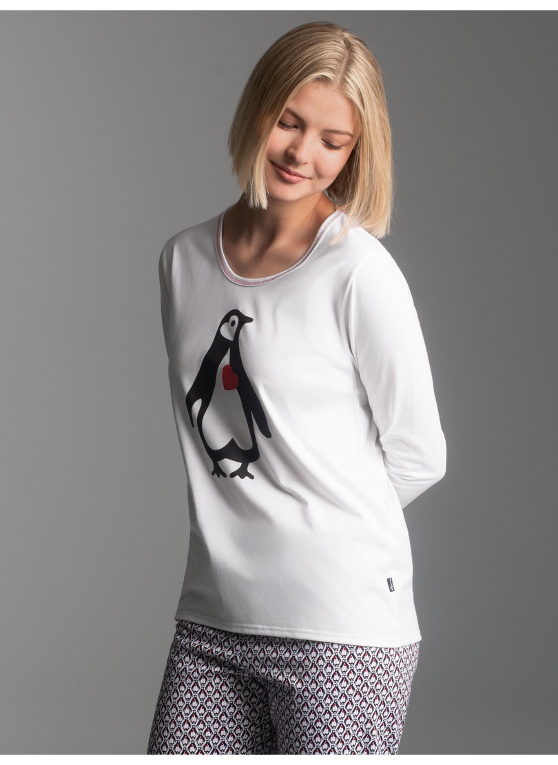 Thumbnail - Trigema Schlafanzug "TRIGEMA Pyjama-Oberteil mit herzigem Pinguin-Print" 1 Stk. tlg.