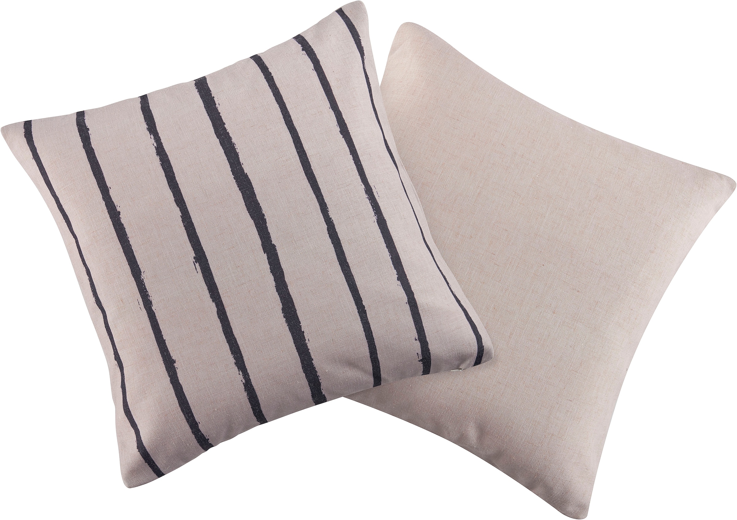 LeGer Home by Lena Gercke Dekokissen "Zayla" Edler Leinenlook, Kissenhülle, günstig online kaufen