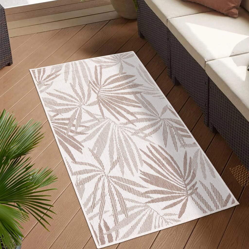 Carpet City Outdoorteppich "DUO RUG 5771" rechteckig 5 mm Höhe Wendeteppich günstig online kaufen