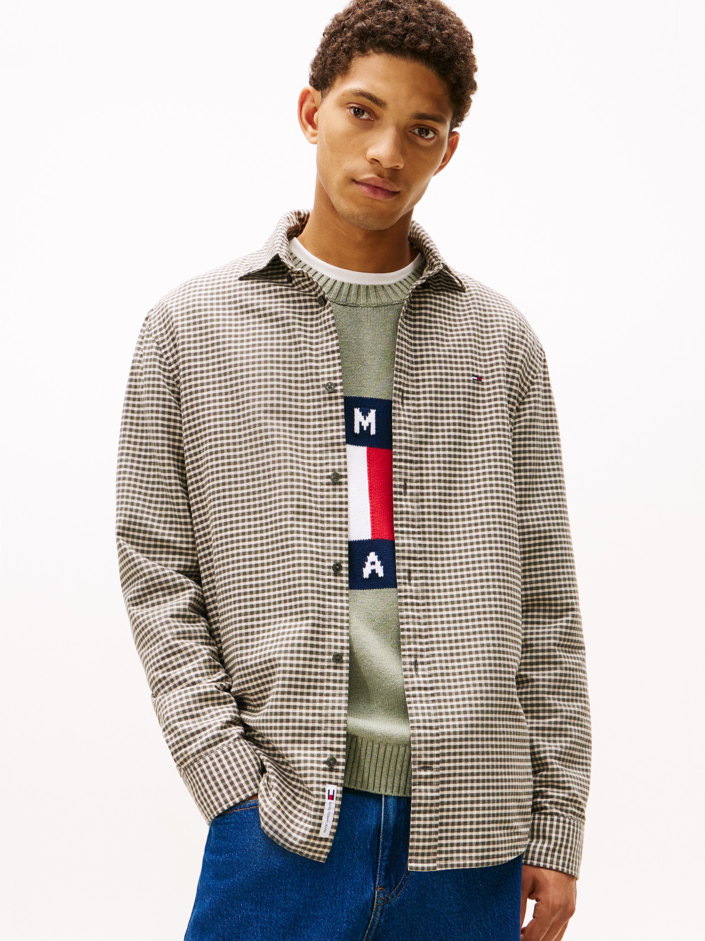 Tommy Jeans Langarmhemd "TJM OXFORD CHECK", regular fit, Karohemd, Button-d günstig online kaufen