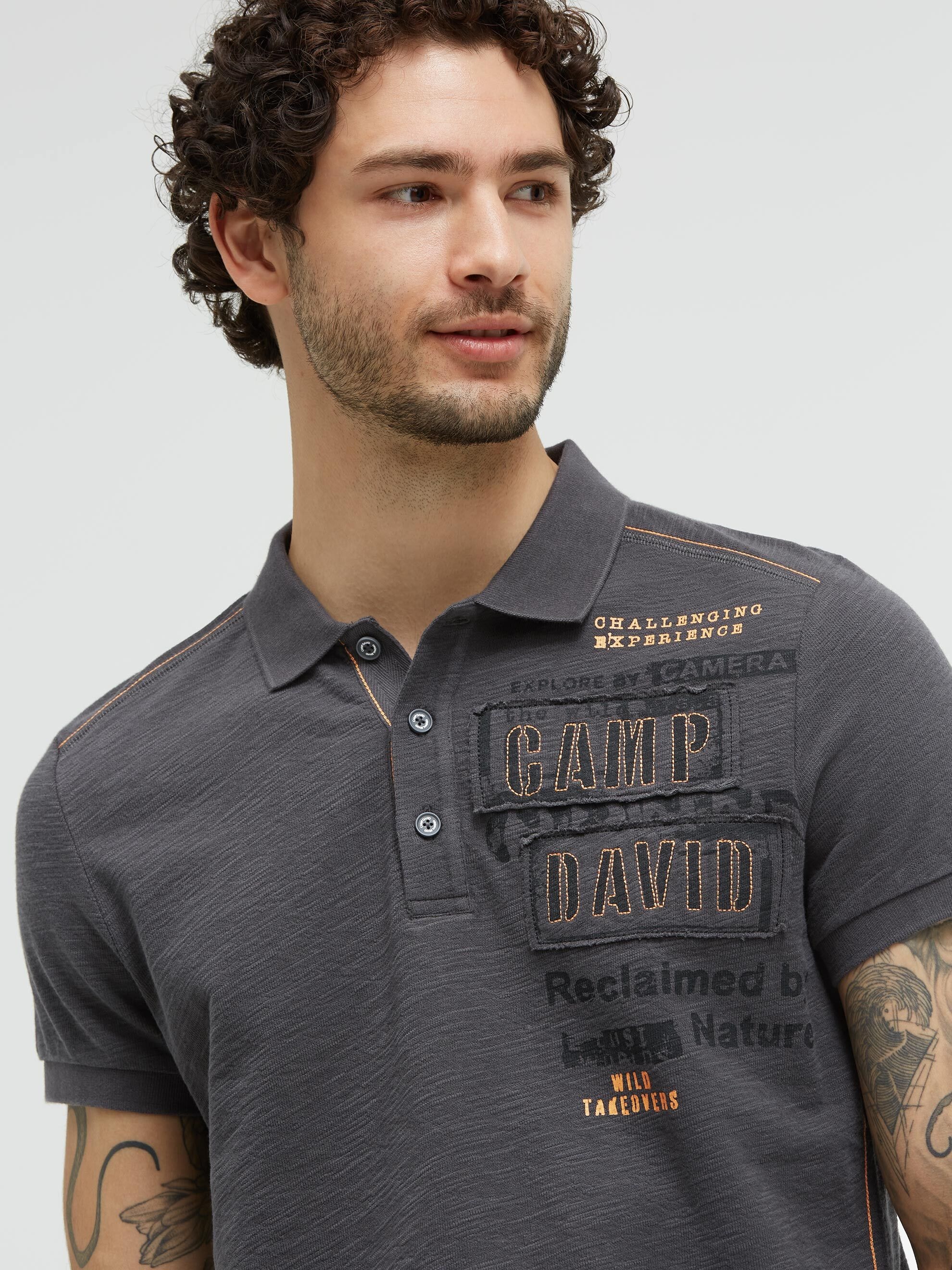 CAMP DAVID Poloshirt mit Stickerei