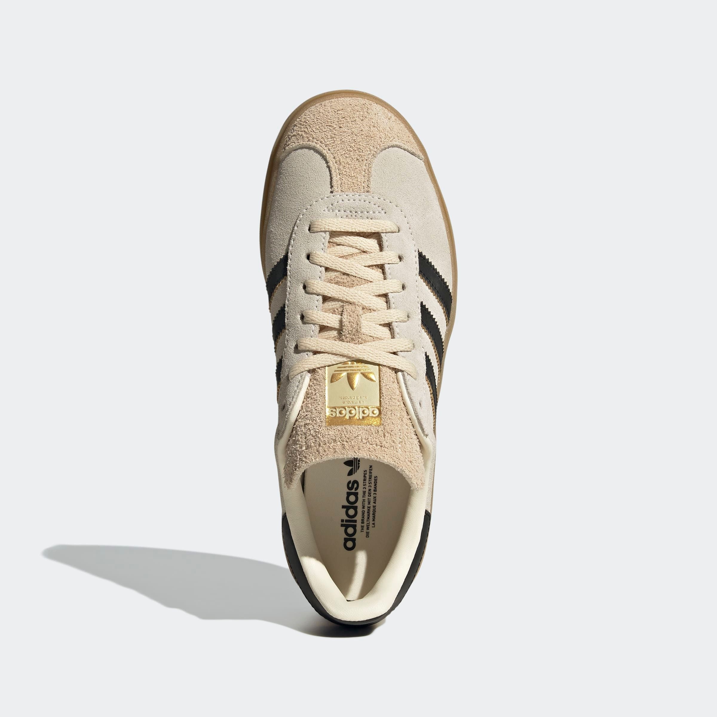 Sneaker ADIDAS ORIGINALS "GAZELLE BOLD", Damen, Gr. 38,5, cream weiß, core schwarz, sand strata, Leder, Schuhe Sneaker, Topseller 3