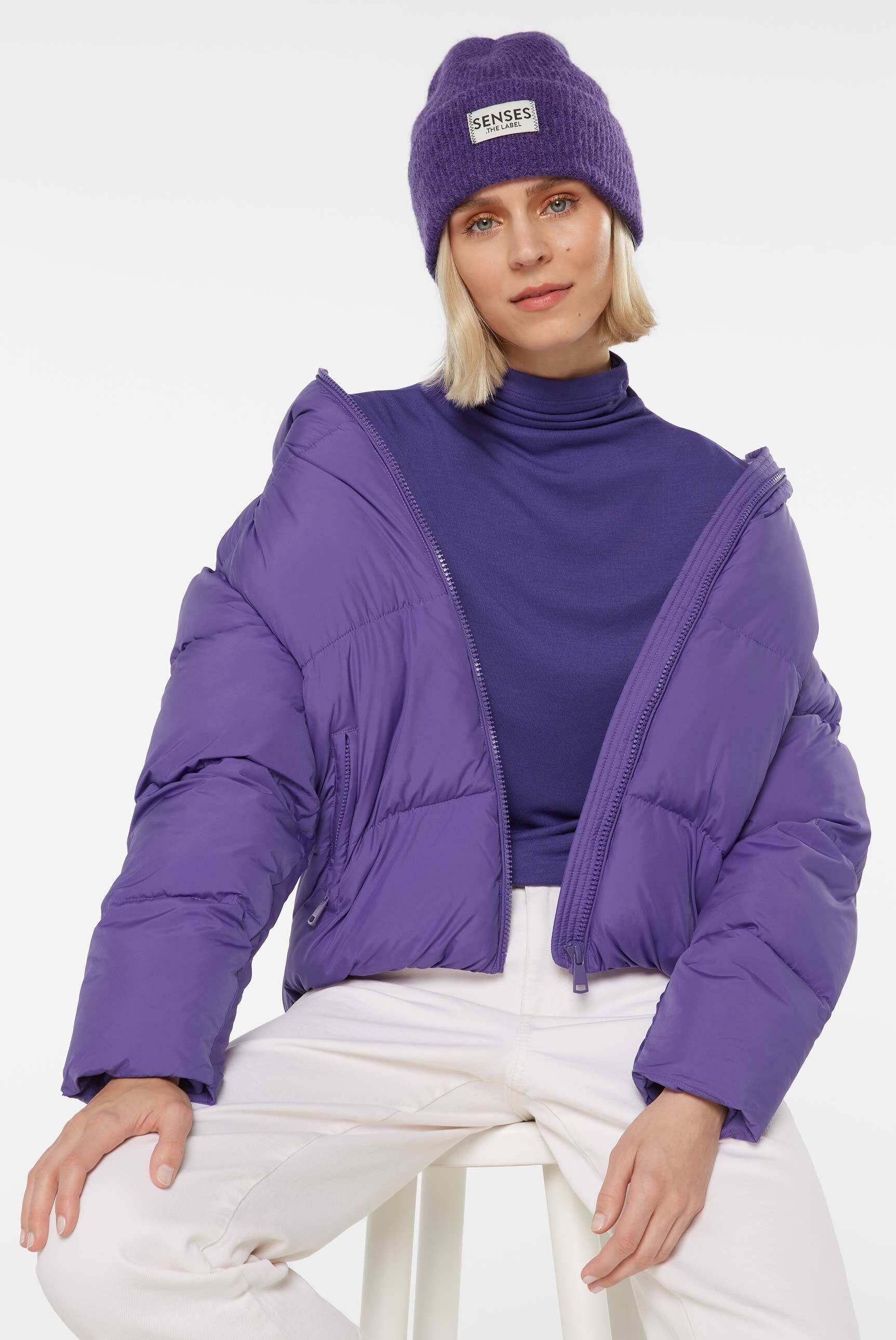 SENSES.THE LABEL Winterjacke mit Kapuze mit elastischen Steppnähten