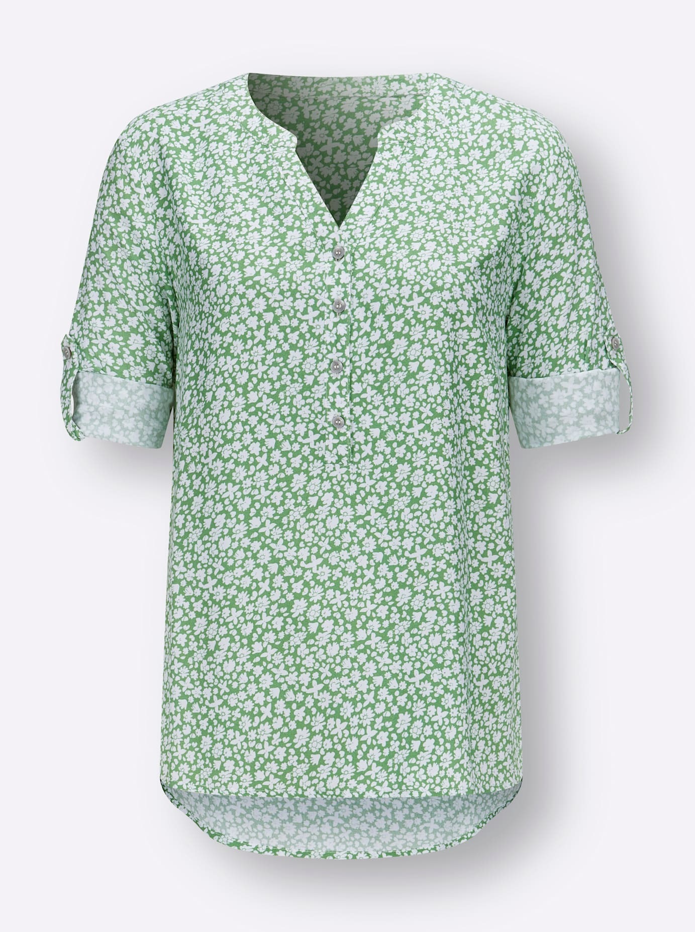 Inspirationen Damen Schlupfbluse Grün Gr. 48 2