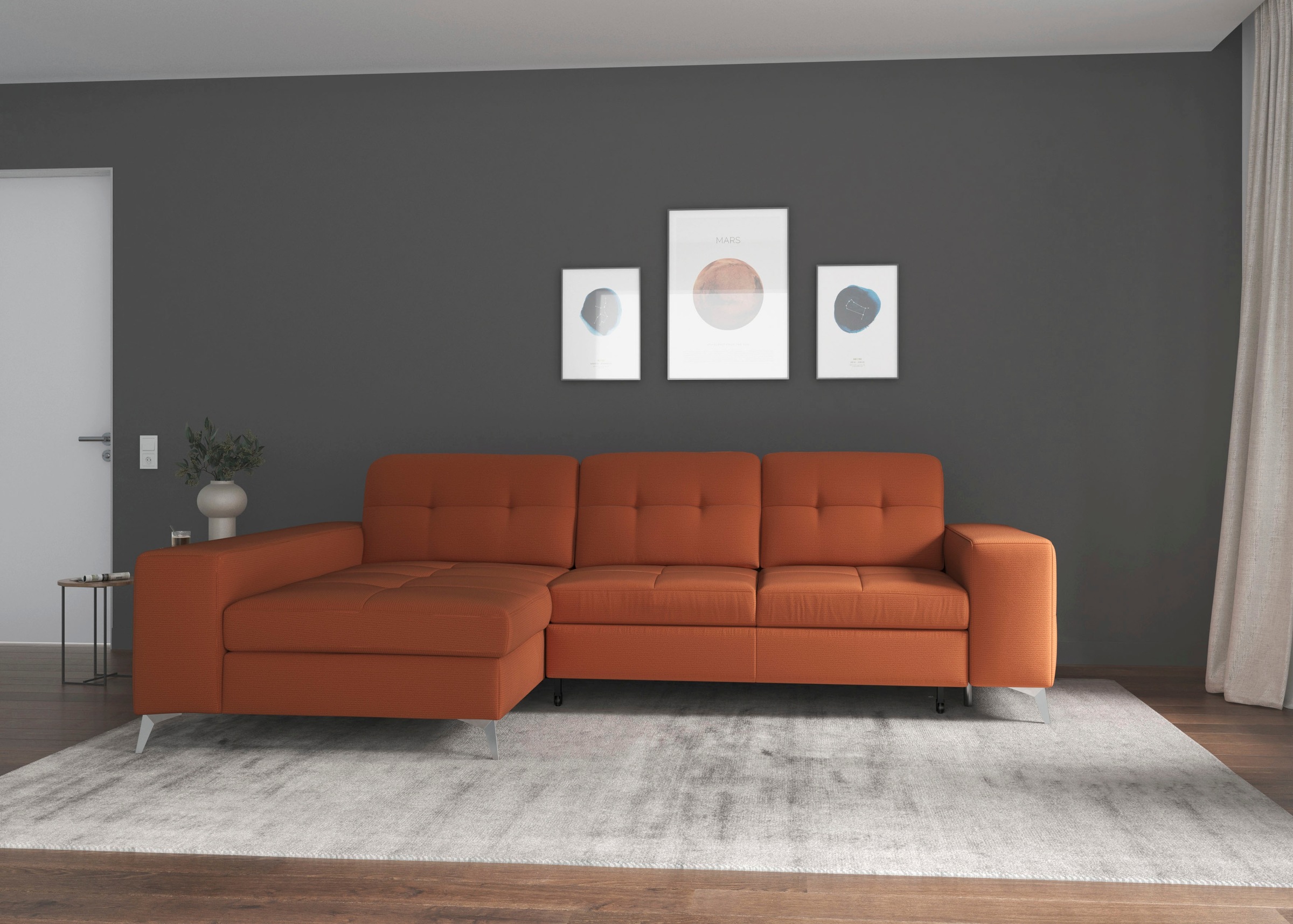 sit&more Ecksofa "Baviene L-Form", inklusive Sitztiefenverstellung und Fede günstig online kaufen