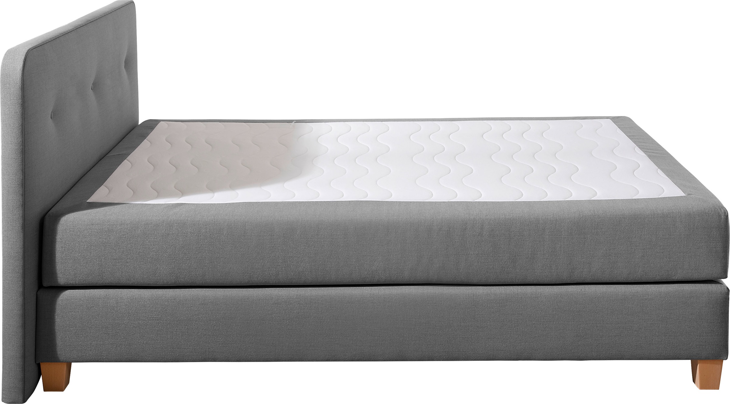 Home Affaire Fargo Boxspring Bed Light Gray 3