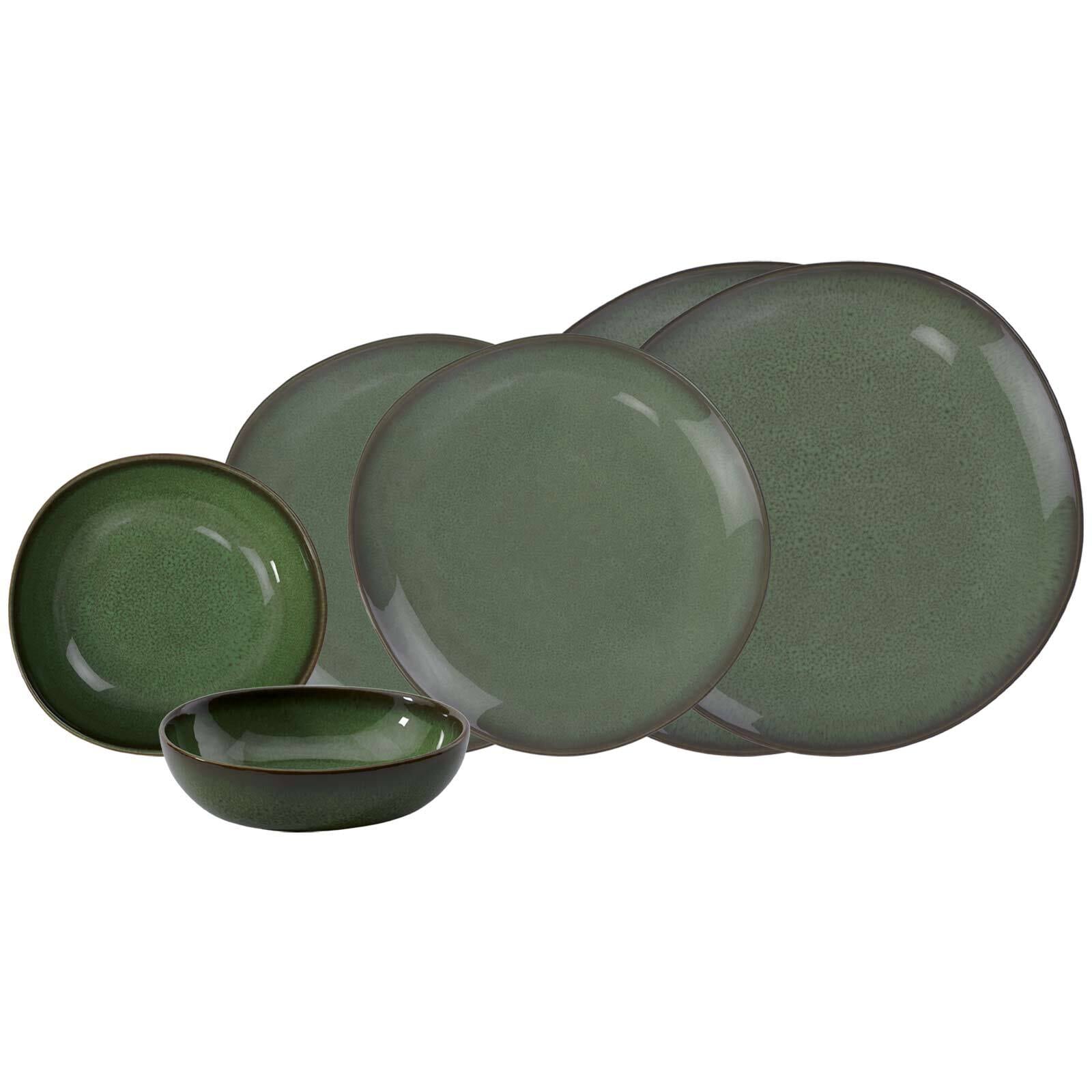 like. by Villeroy & Boch Geschirr-Set "Basic-Set Lave 6er Set" Spülmaschinengeeignet, Mikrowellenfest
