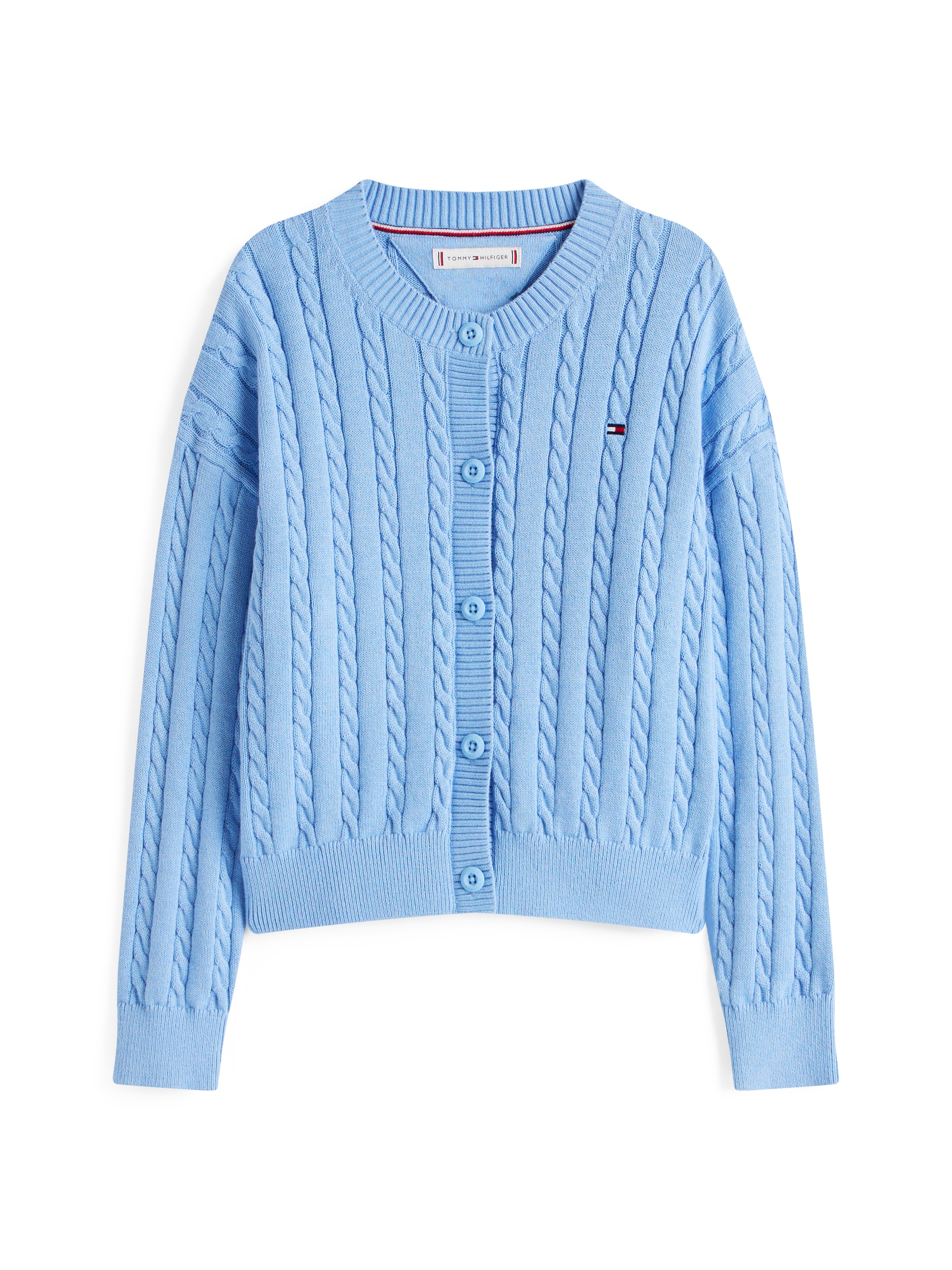 Tommy Hilfiger Strickjacke »CABLE CARDIGAN«, für Kinder bis 16 Jahre, mit Zopfmuster