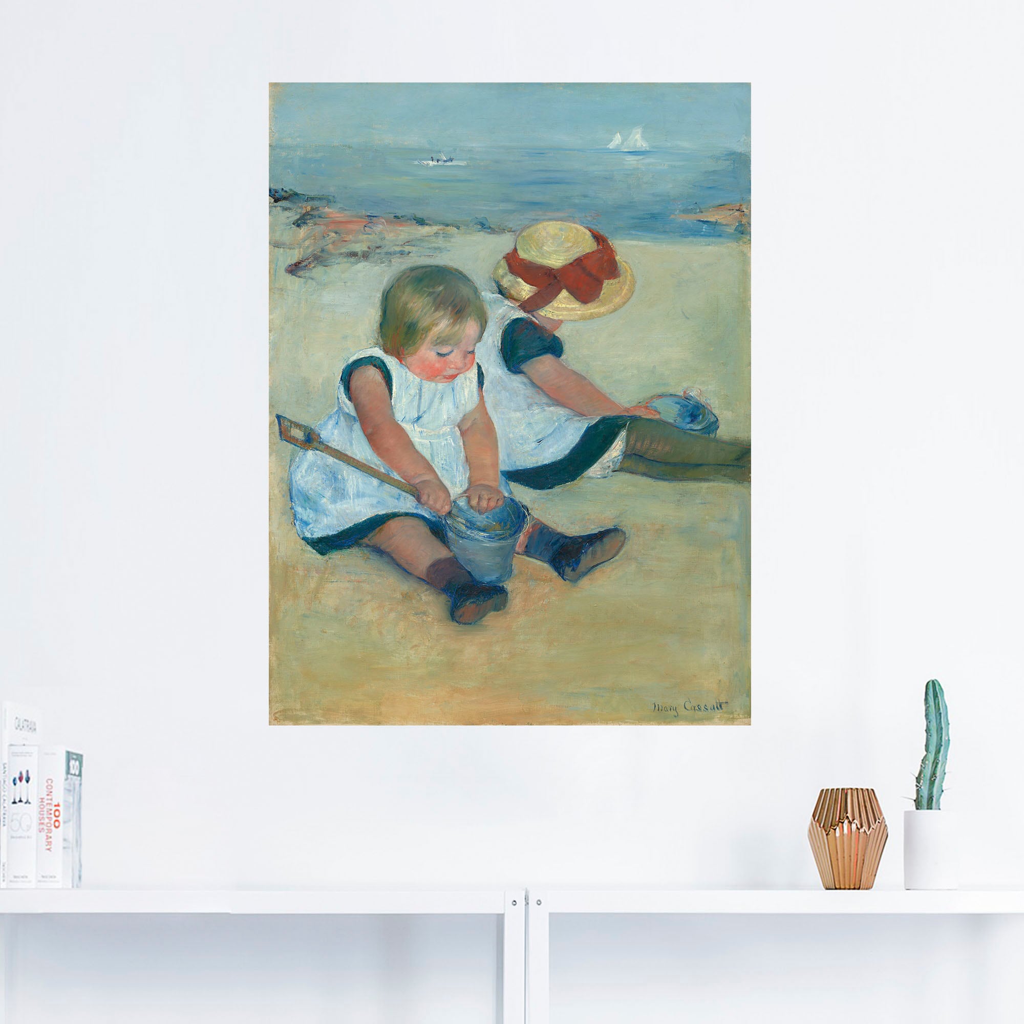 Artland Wandbild »Spielende Kinder am Strand. 1884«, Bilder von Kindern, (1 St.), als Alubild, Leinwandbild, Wandaufkleber oder Poster in versch. Größen