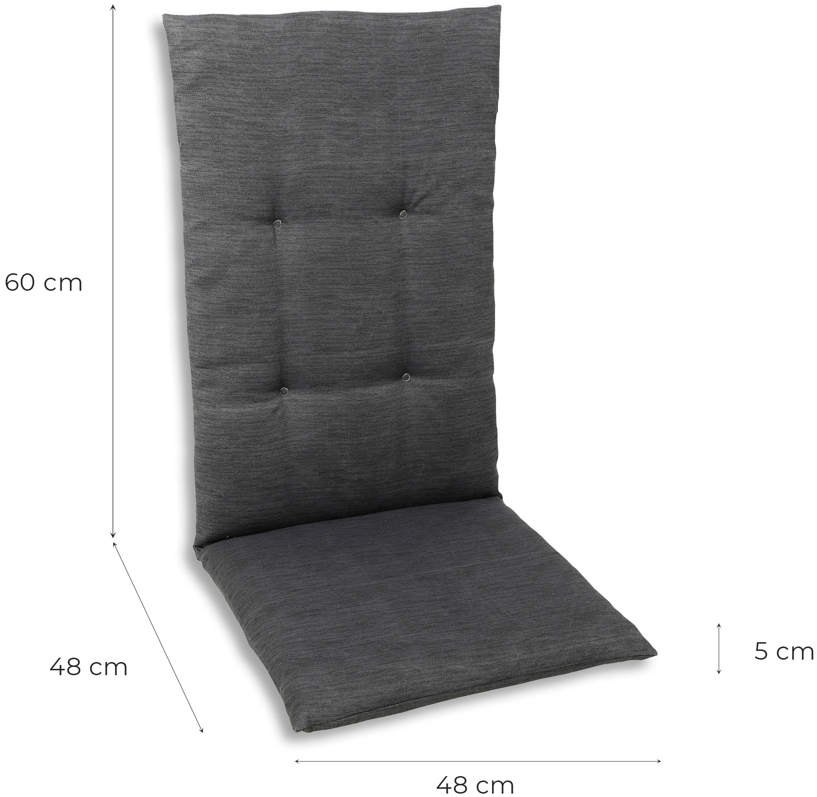 GO-DE Sitzauflage, Maße ca.: 48 cm x 108 cm x 5 cm