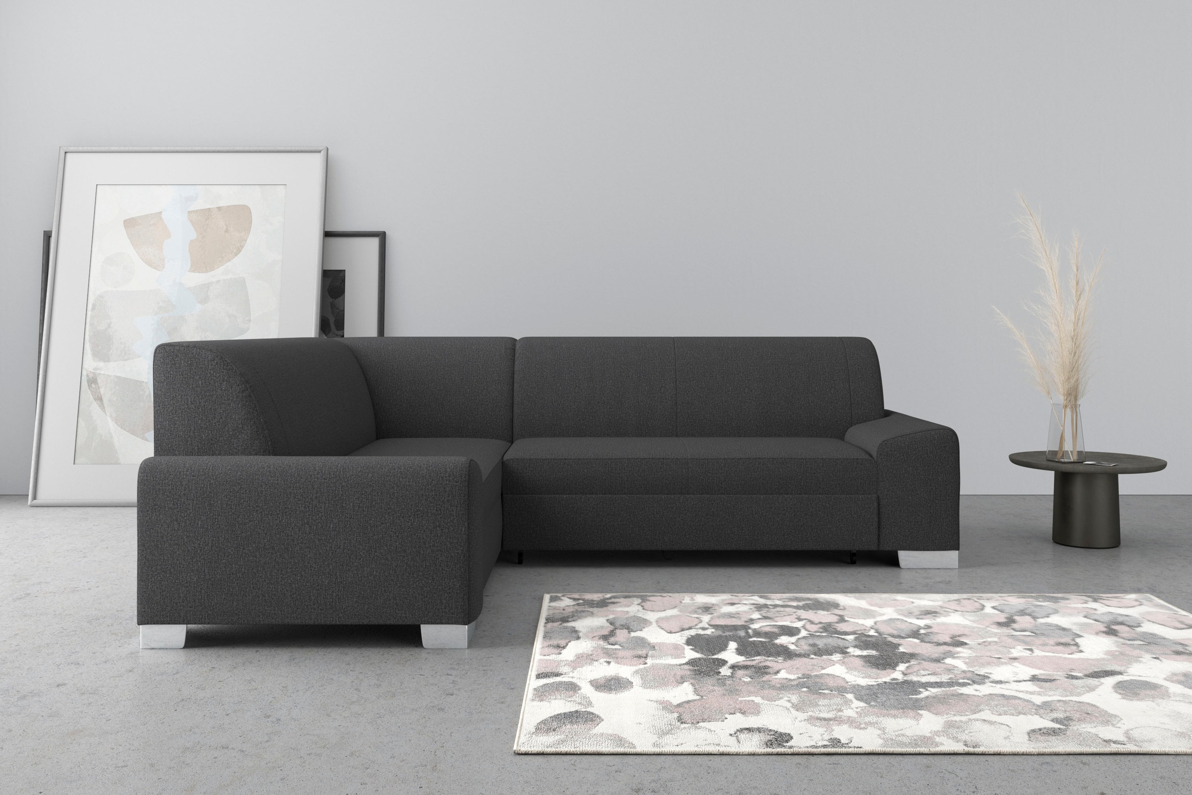 DOMO collection Ecksofa "Anzio L-Form", Wahlweise mit Bettfunktion und Fede günstig online kaufen