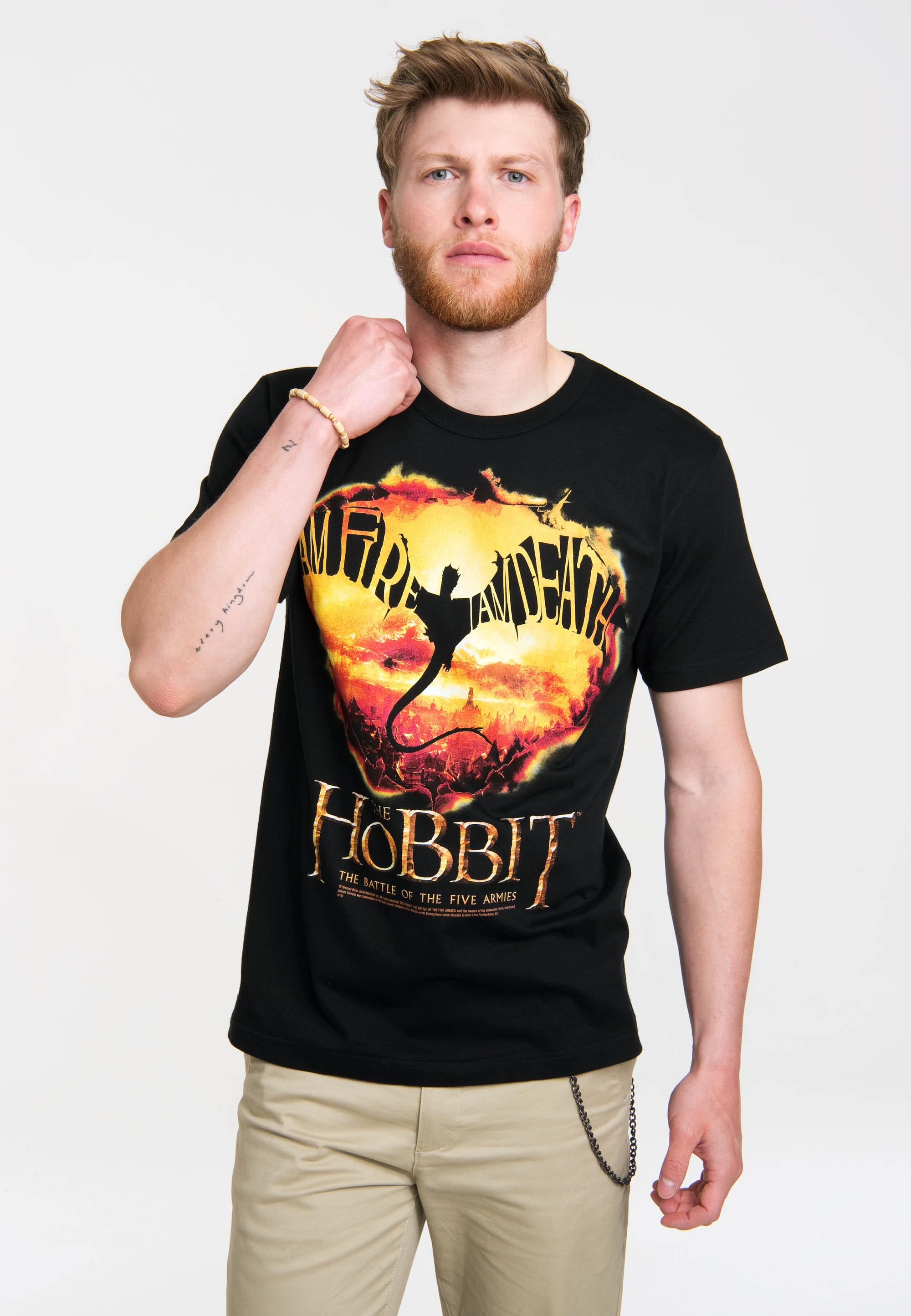 LOGOSHIRT T-Shirt »I Am Fire I Am Death Hobbit« mit coolem Print