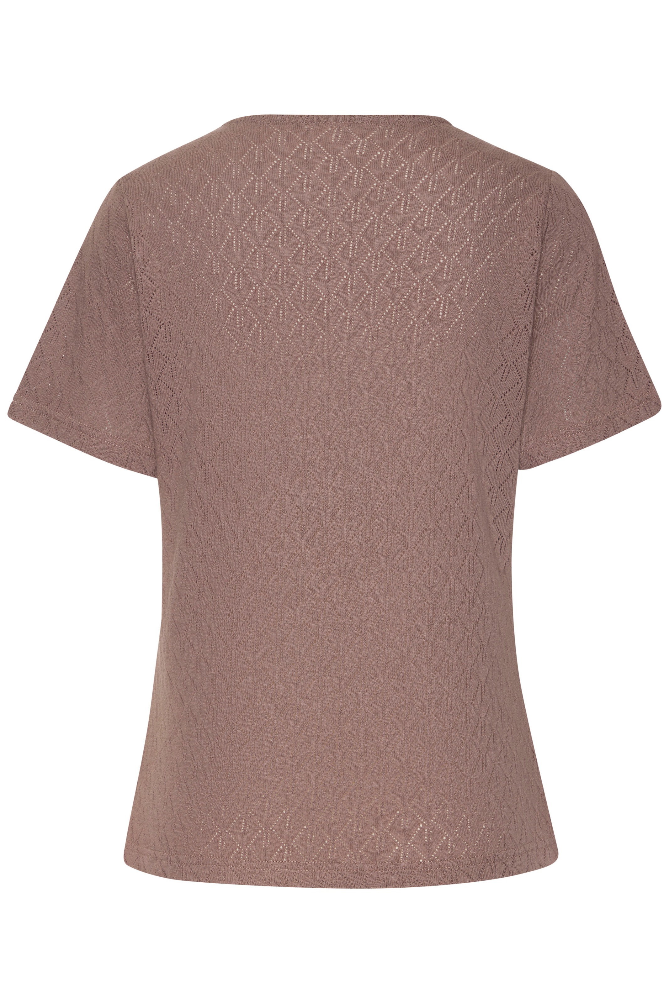 Vivance Damen Kurzarm Strickshirt Braun 48/50 2