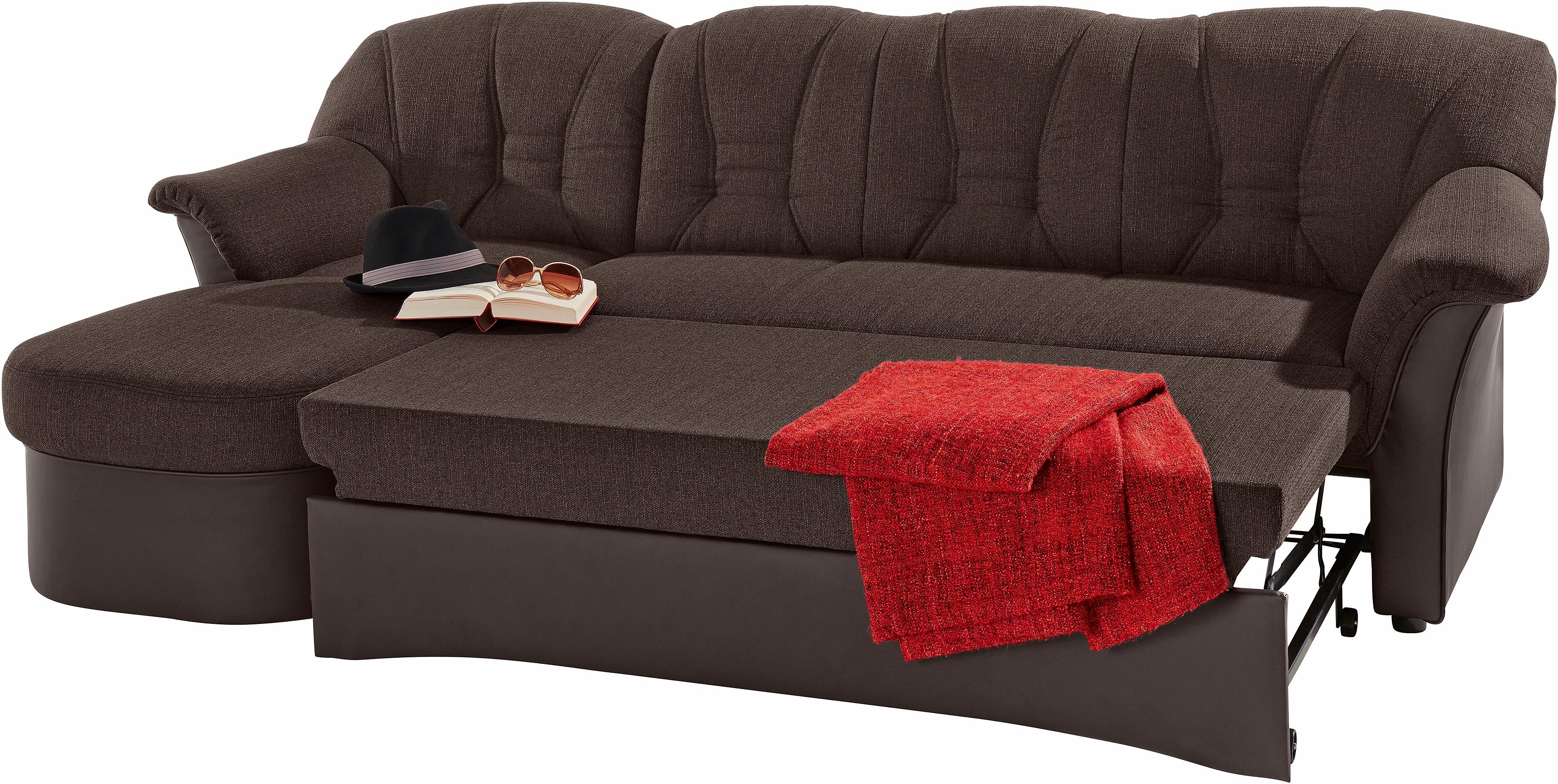 Thumbnail - DOMO collection Ecksofa "Elva, zeitlose Formensprache, elegante Rückensteppung, L-Form", wahlweise mit Bettfunktion und ...