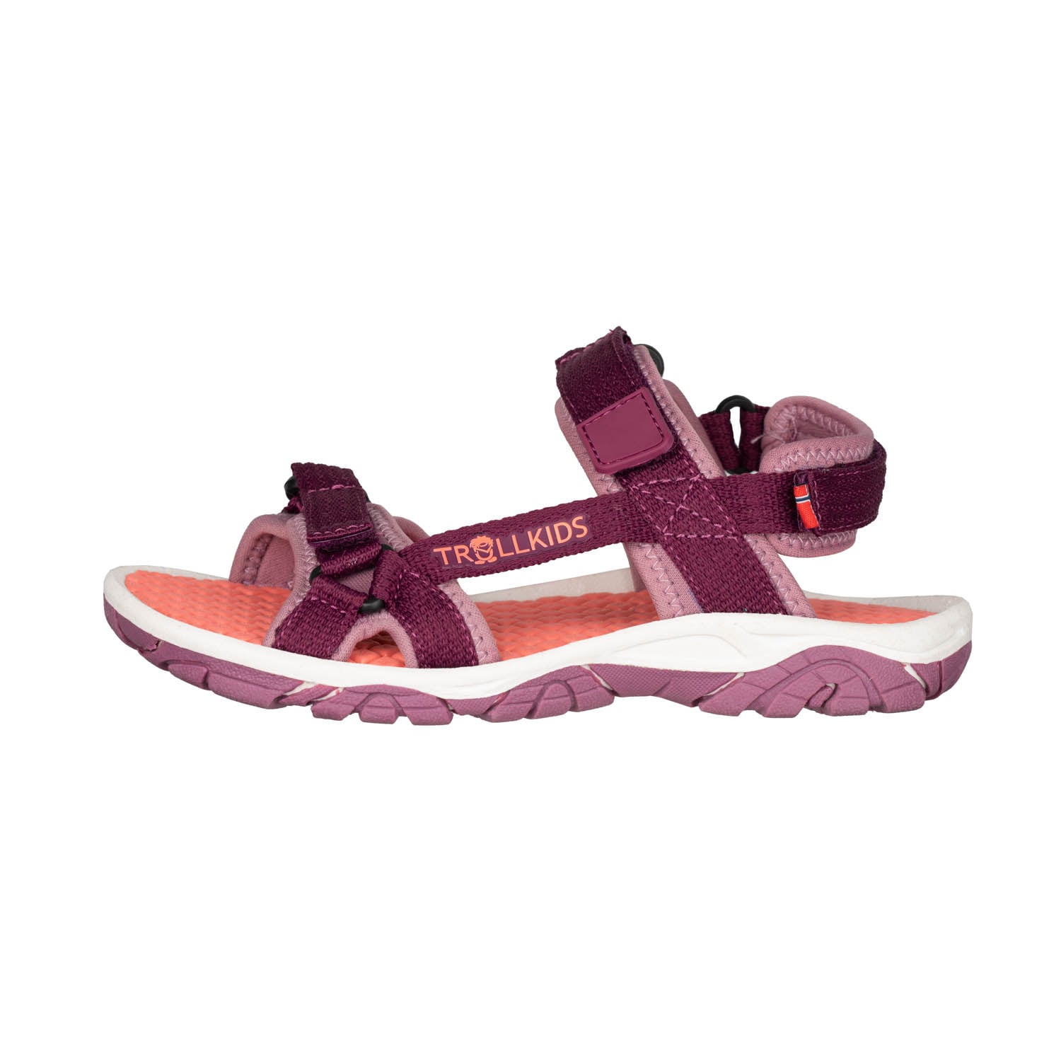 Sandale TROLLKIDS "KIDS OSLOFJORD SANDAL", Mädchen, Gr. 31, mulberry, orchid, Synthetik, Schuhe Sandale