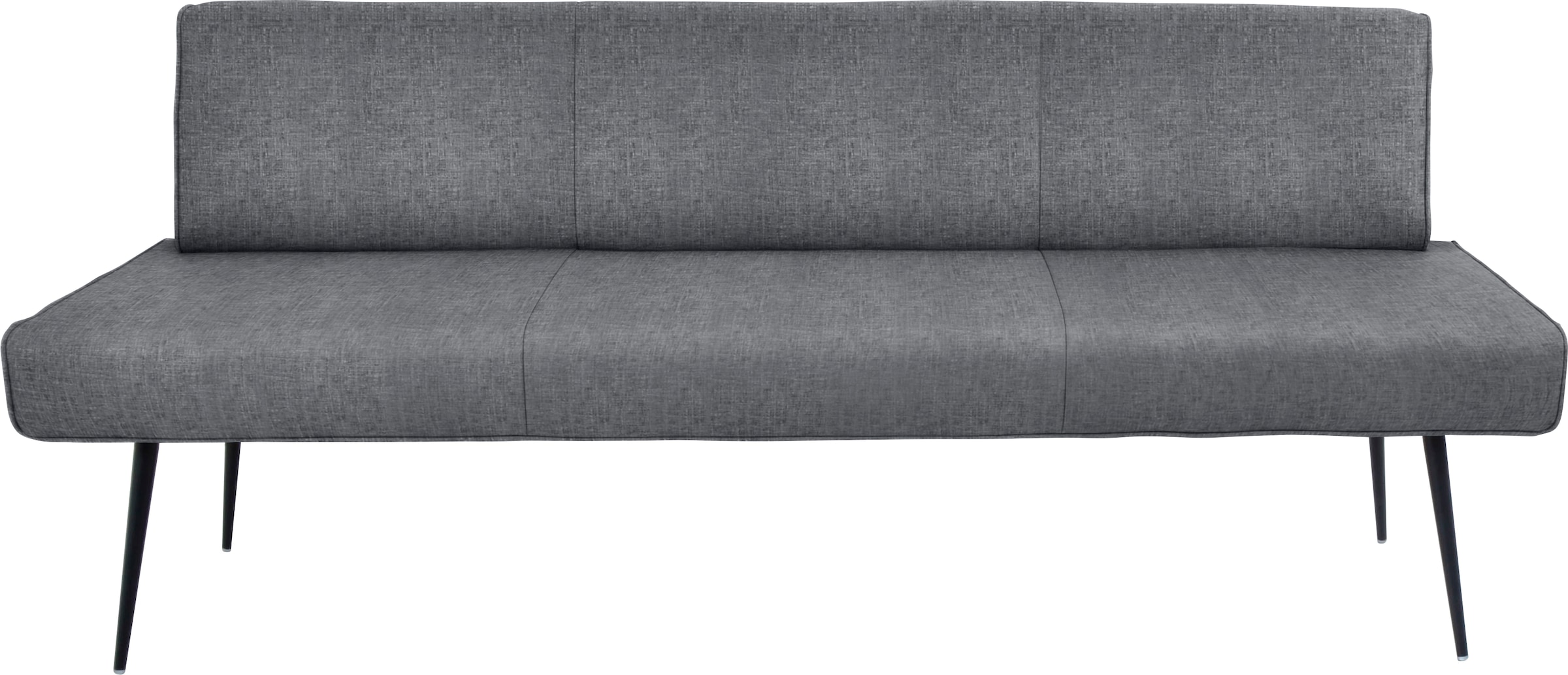 K+W Komfort & Wohnen "Giacomo I Polsterbank" Metallfüsse in schwarz, wahlweise in der Breite 200cm oder 177cm