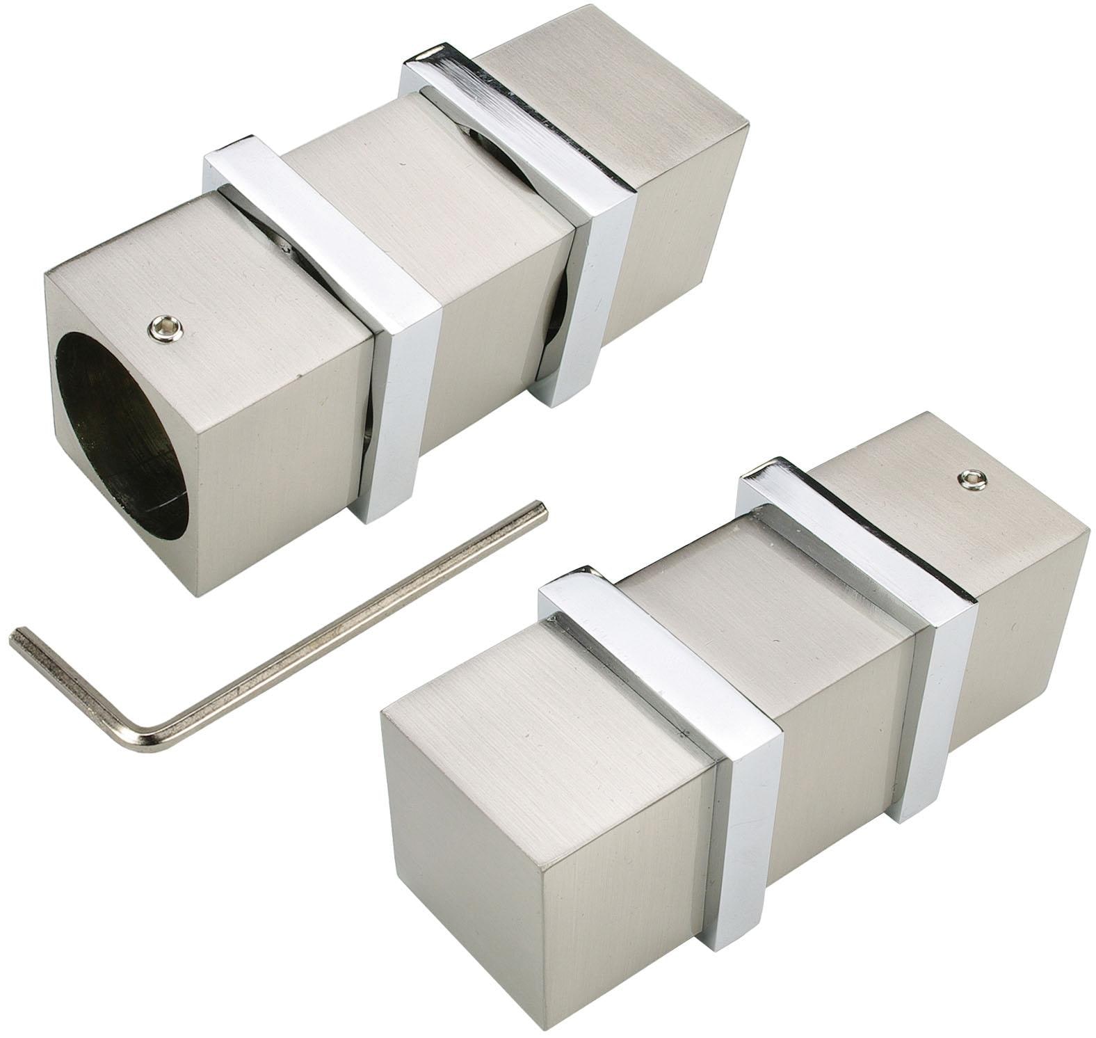 Liedeco Gardinenstange »CELQUADE02SG2L«, 2 läufig-läufig, Fixmaß, 2-läufig im Fixmaß Ø 25/20 mm