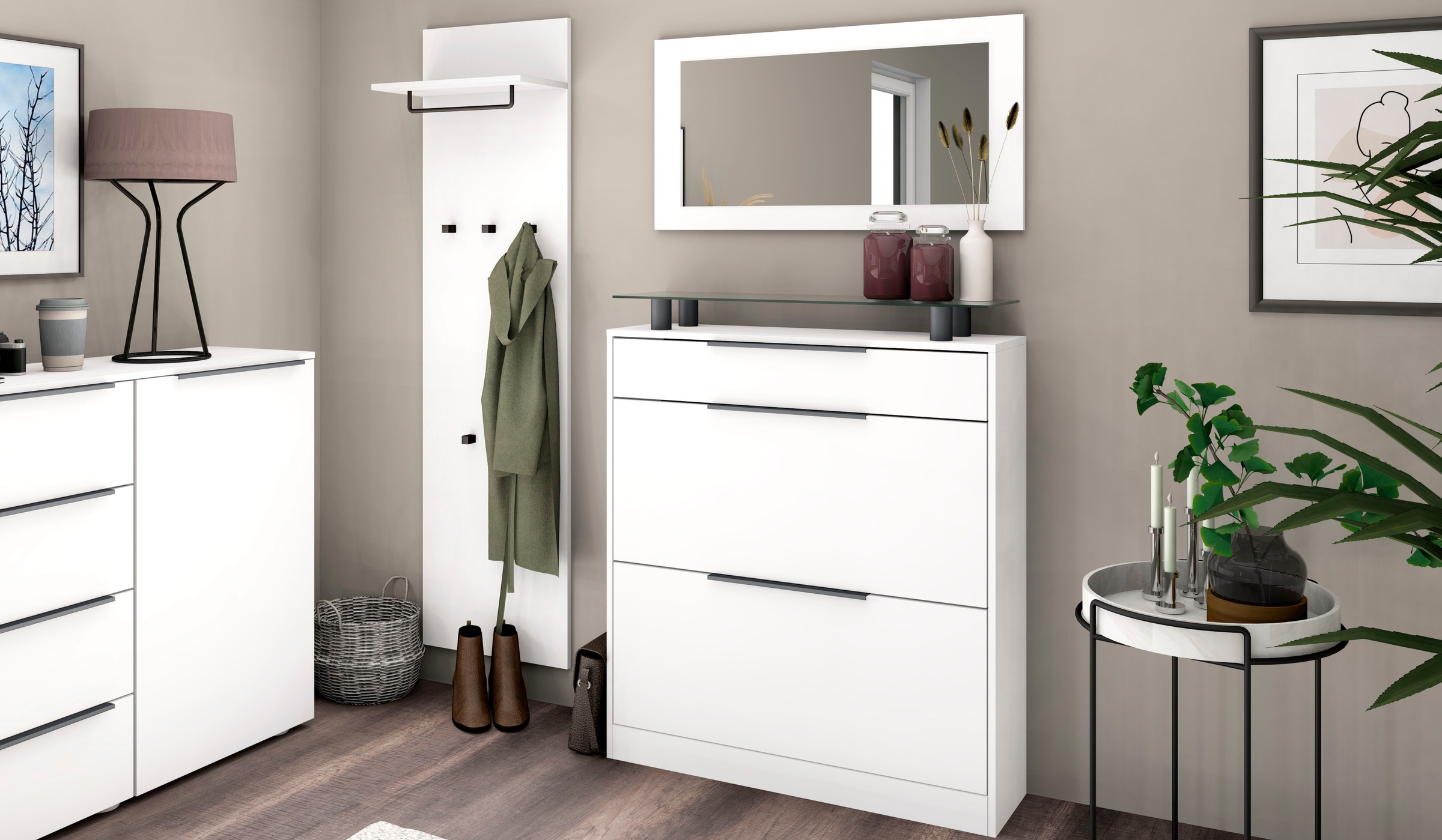 Thumbnail - borchardt Möbel Garderoben-Set "Tom" 3 Stk. tlg.