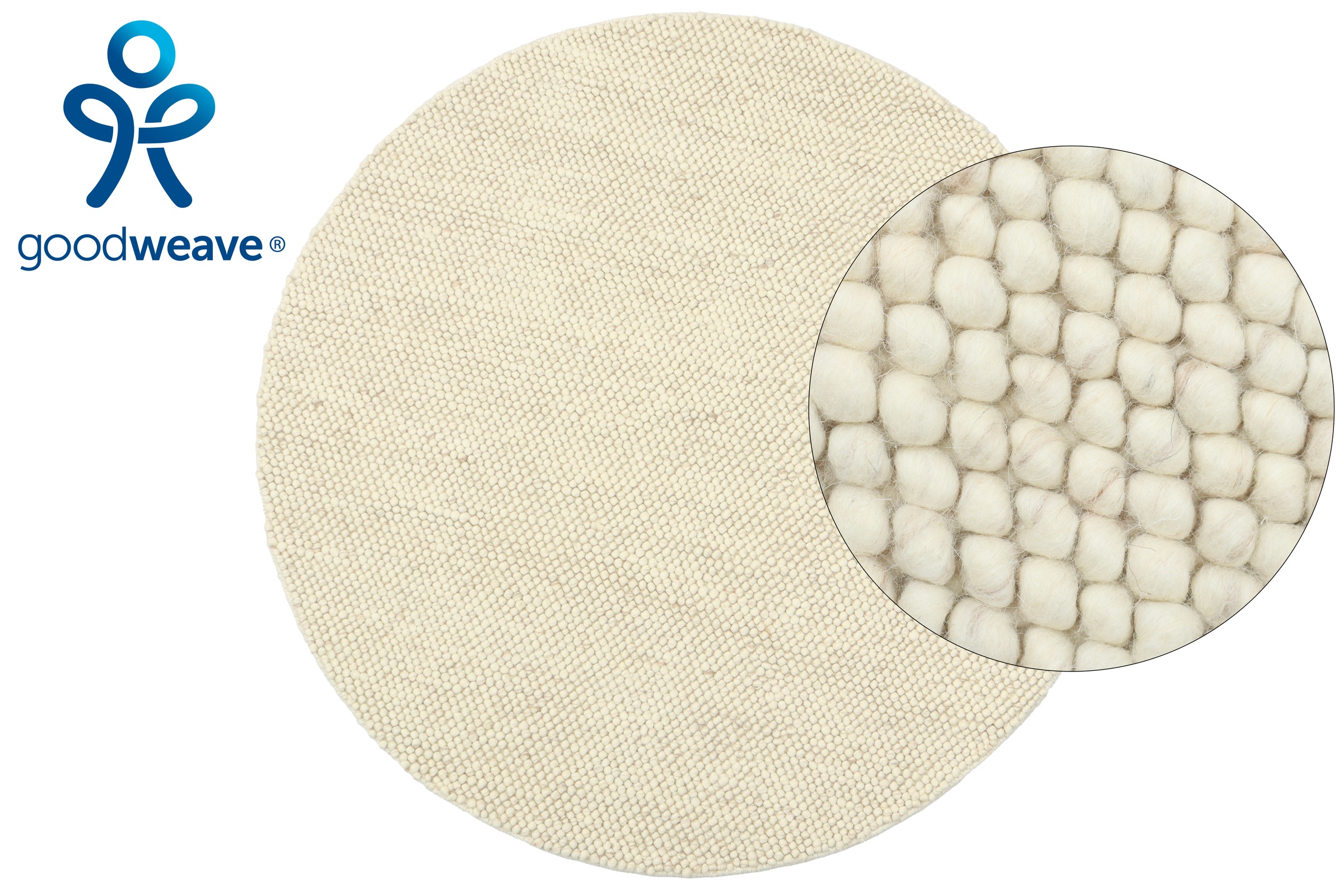 OTTO home Wollteppich "Wolly" rund 14 mm Höhe Wolle, handgewebt, Handweb Te günstig online kaufen