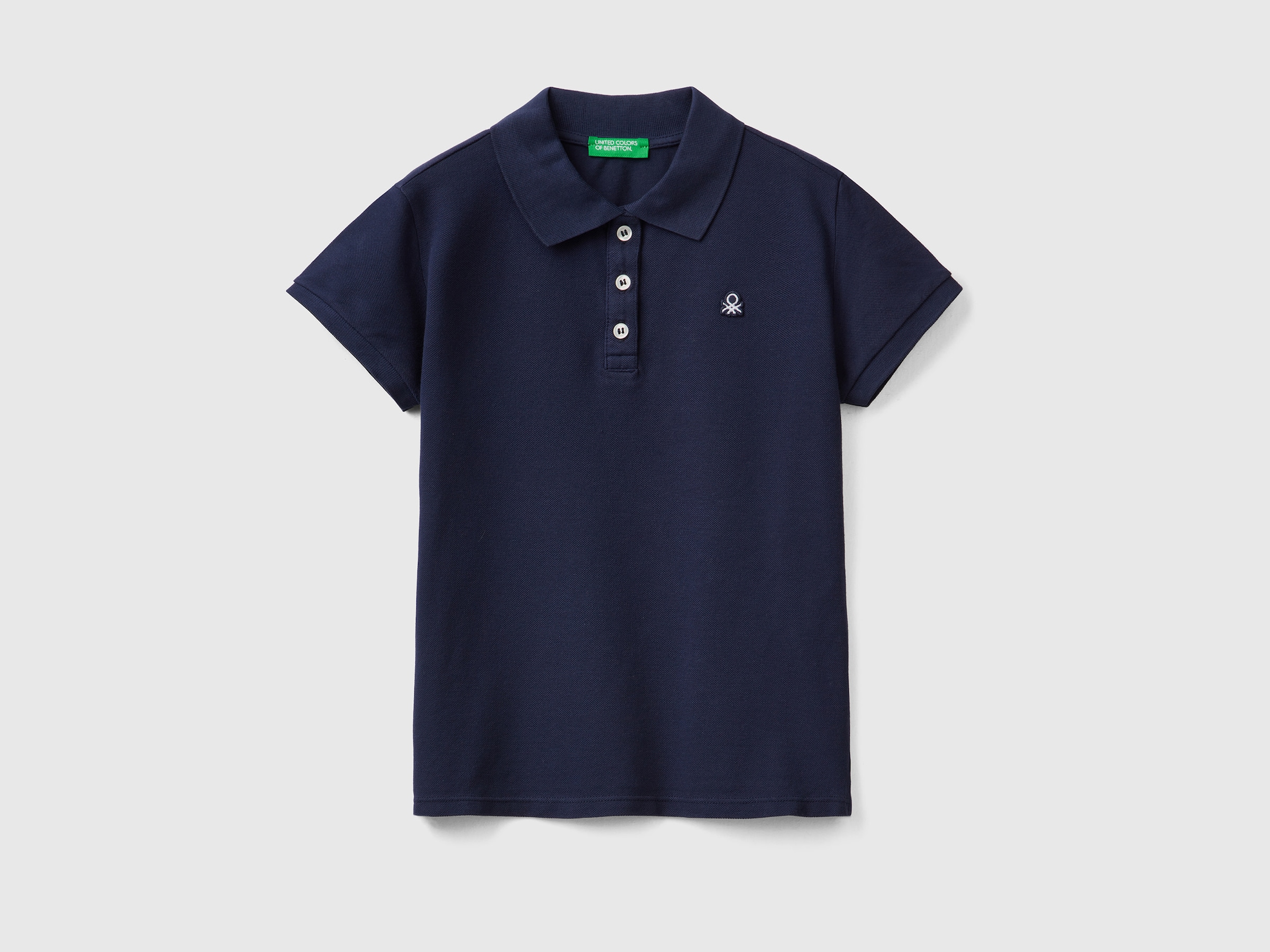 Poloshirt, Logo-Stickerei der | Colors BAUR Brust United of online kaufen mit an Benetton