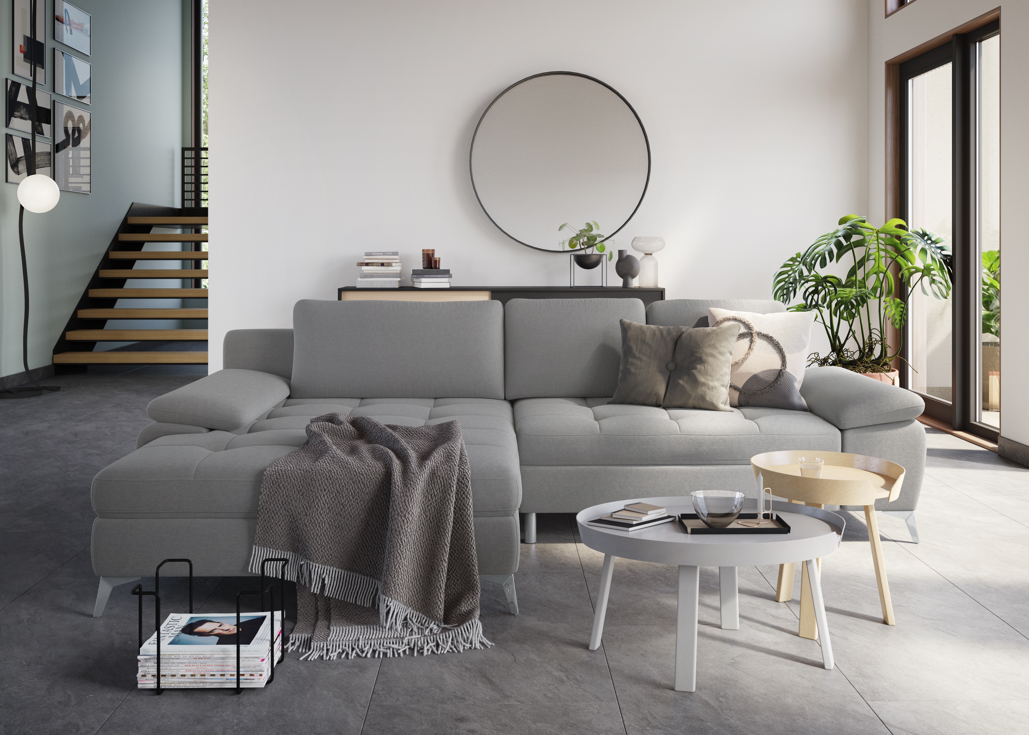 sit&more Ecksofa "Latigo L-Form" mit Mega-Recamiere, wahlweise mit Schlaffunktion und Bettkasten