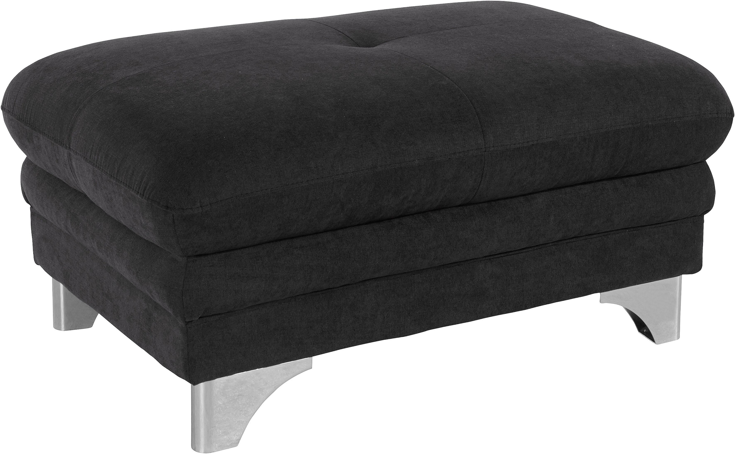 Hocker COTTA "Enterprise", schwarz, B:98cm H:44cm T:67cm, Struktur (100% Polyester );Chenille (90% Polyester; 10% Polyamid ), Hocker, Hocker 4