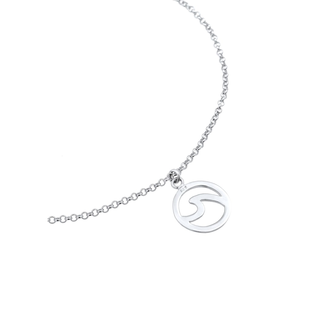 Elli Fußkette »Welle Strand Maritim Sommer Trend 925 Silber«