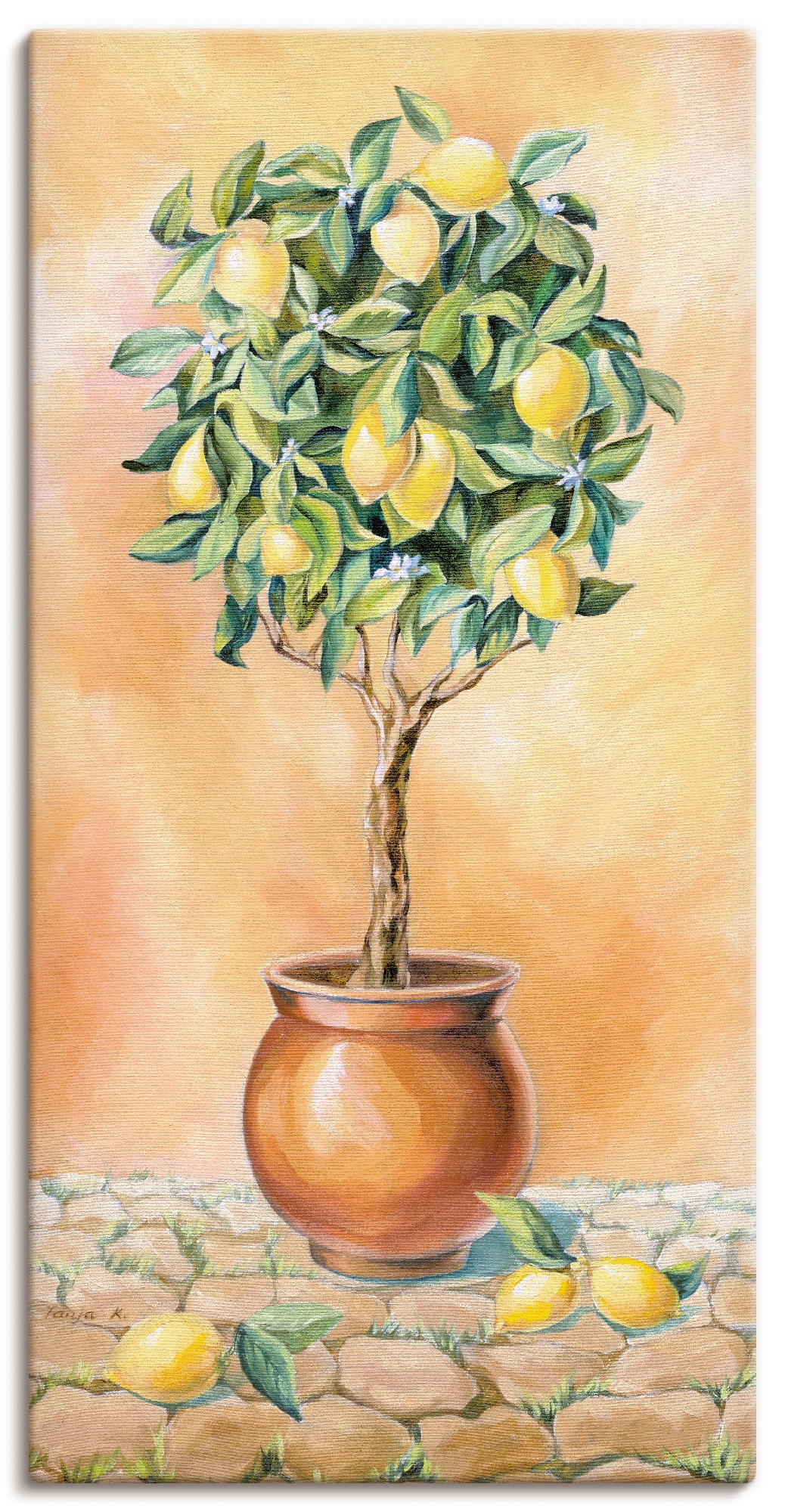 Artland Wandbild "Zitronenbaum I" Pflanzen 1 Stk. tlg. als Alubild, Outdoor günstig online kaufen