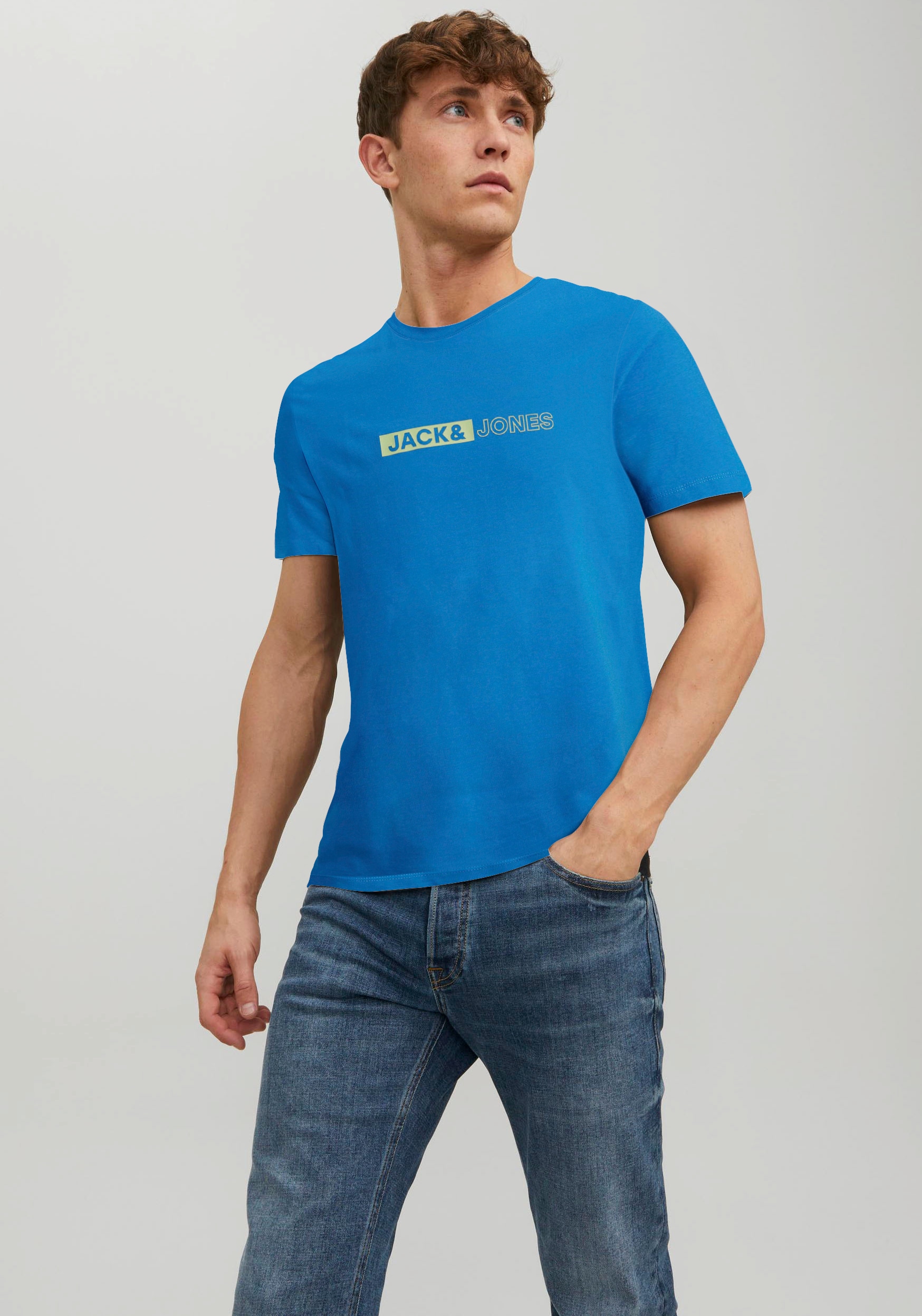 Jack & Jones JJMIKO TEE CREW NECK - T-shirt imprimé - black/noir