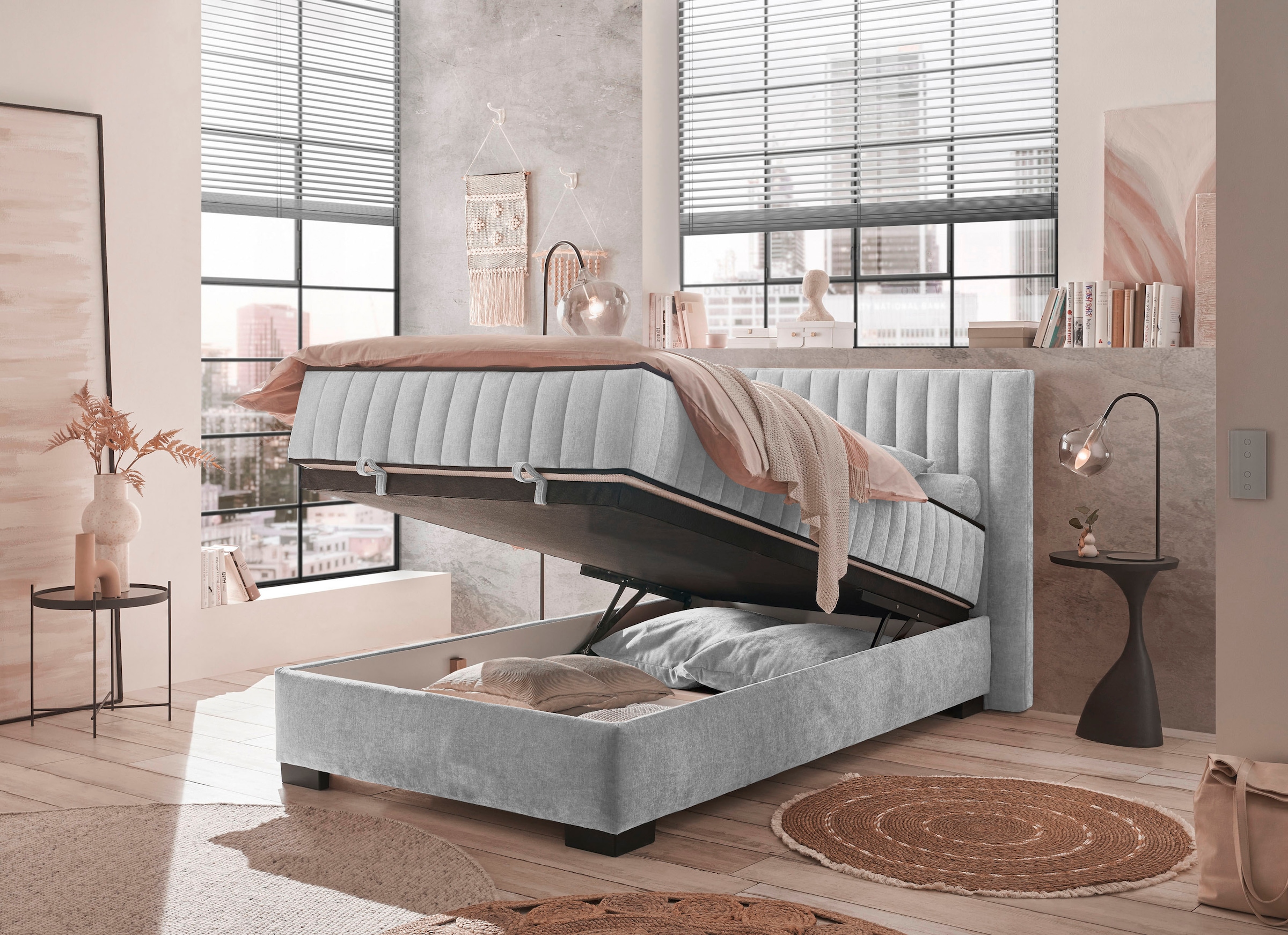 ED EXCITING DESIGN Boxbett »Nagol«, mit Bettkasten, mit Wendematratze, erhältlich in verschiedenen Breiten