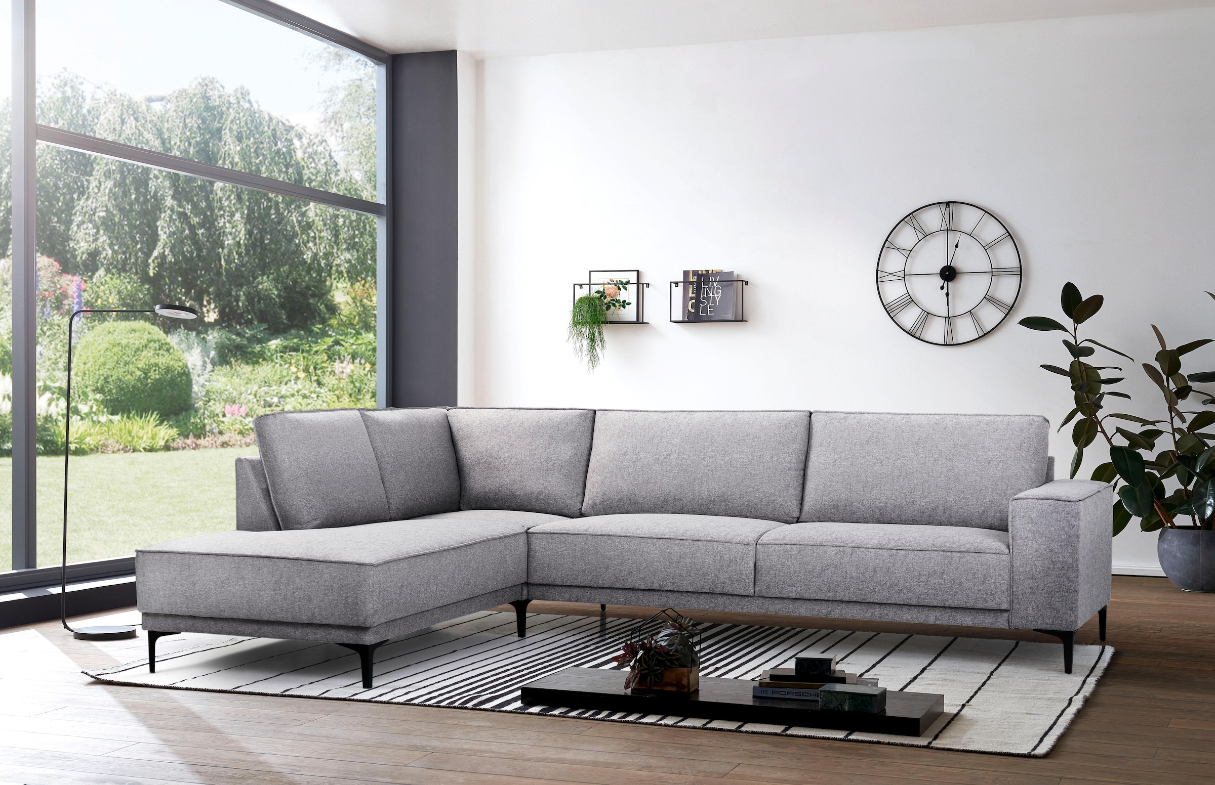 Places of Style Ecksofa Oland, L-Form, inkl. Rückenkissen, hochwertige Verarbeitung