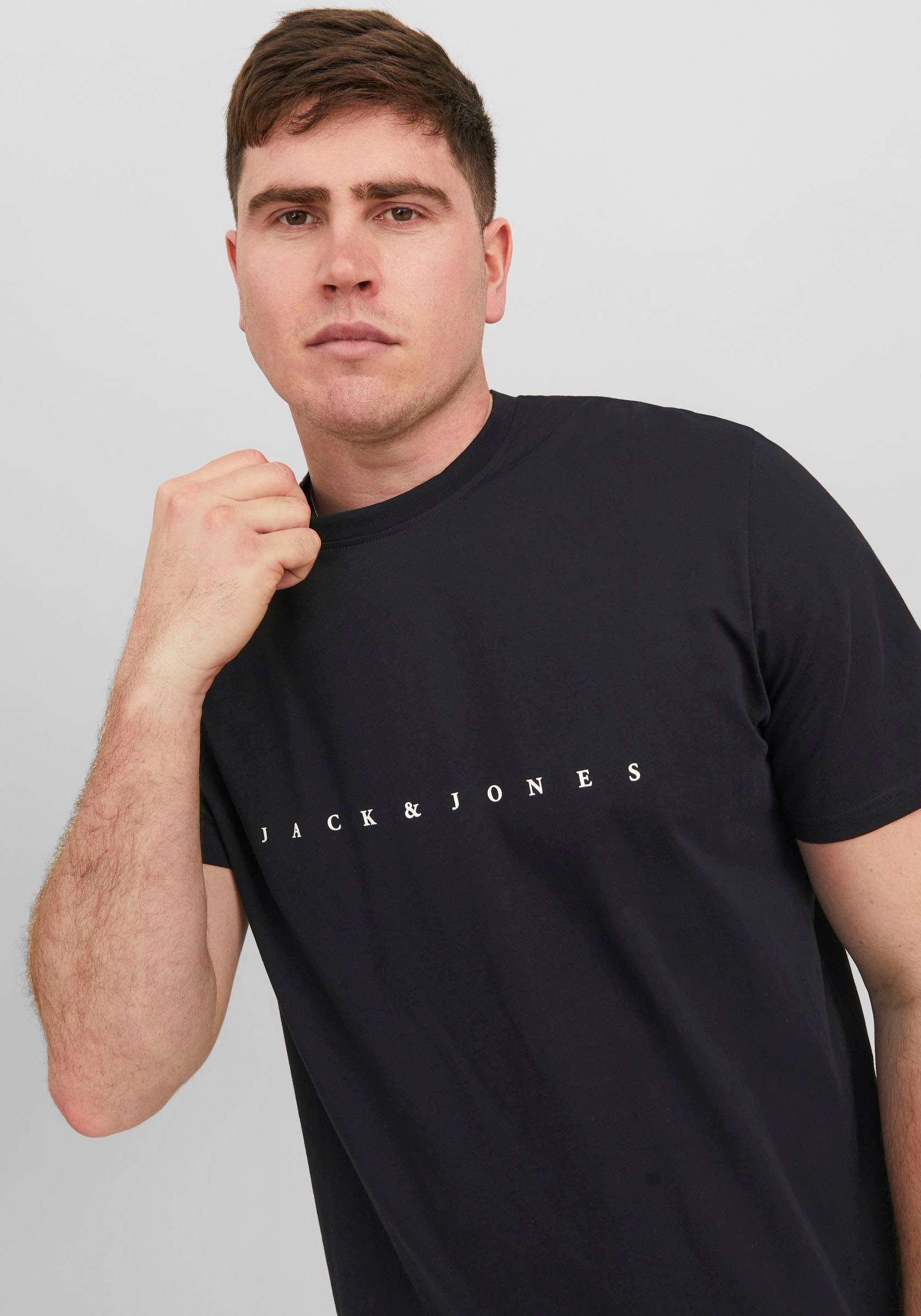 Jack & Jones PlusSize Rundhalsshirt "JJESTAR JJ TEE SS NOOS PLS" mit Logo S günstig online kaufen