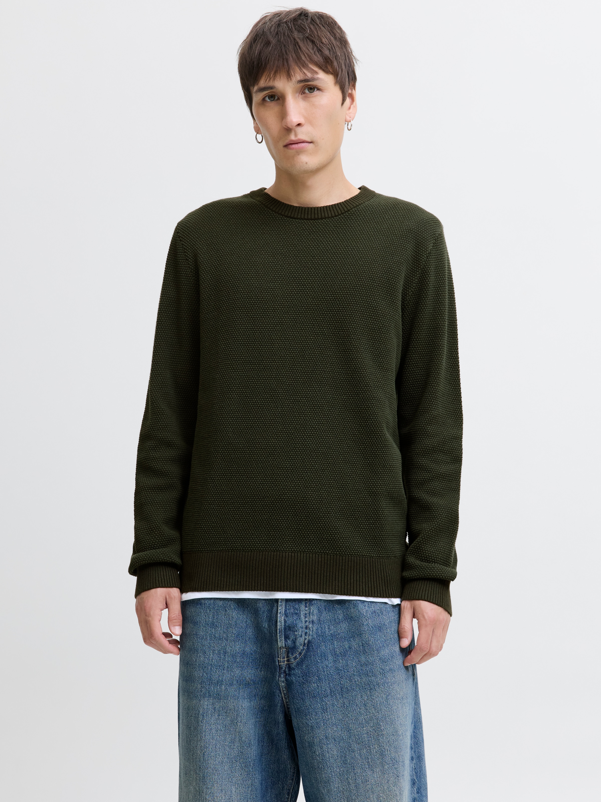 Jack & Jones Rundhalspullover "JJEGLOBE KNIT CREW NECK NOOS", in Strick Opt günstig online kaufen