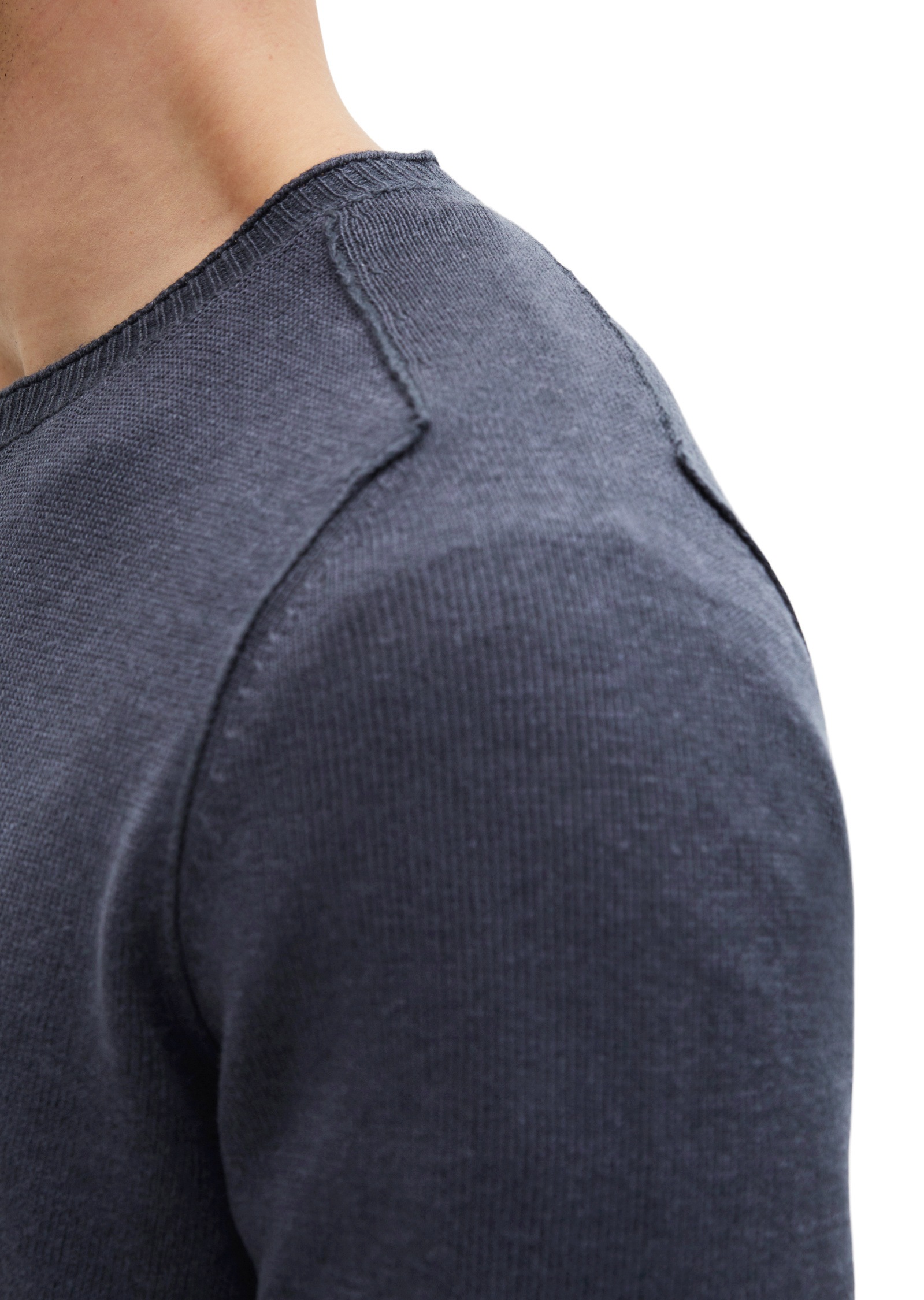 Marc O'Polo Rundhalspullover »aus Bio-Baumwolle und Leinen«