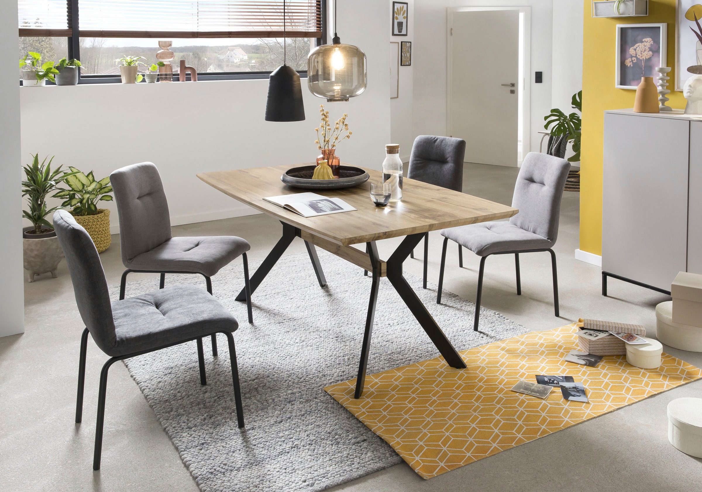 Home affaire Esstisch »Aage«, Eiche-Dekor, Breite 160 cm