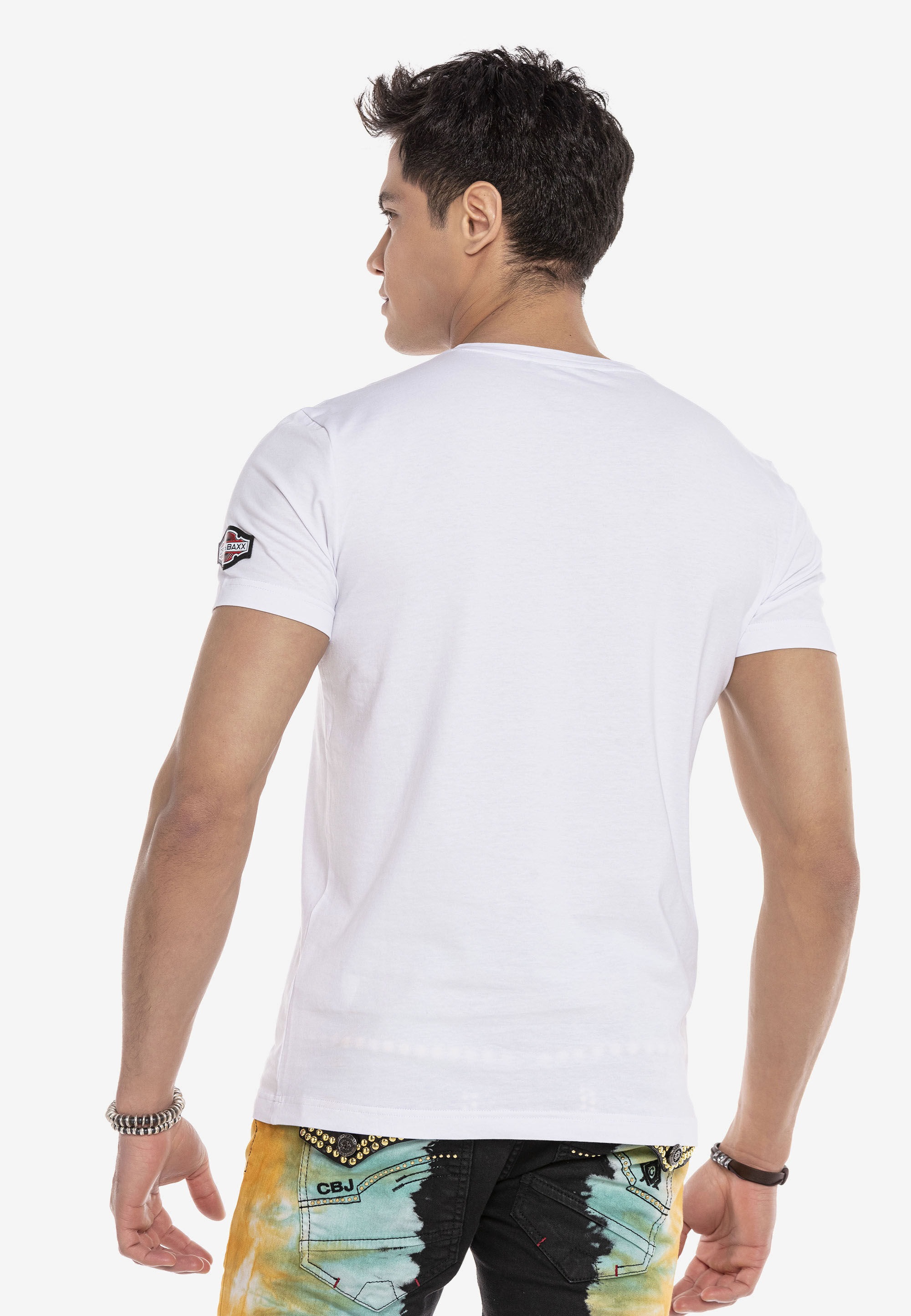 Cipo & Baxx T-Shirt »T-Shirt« mit großem Frontprint ein Highlight